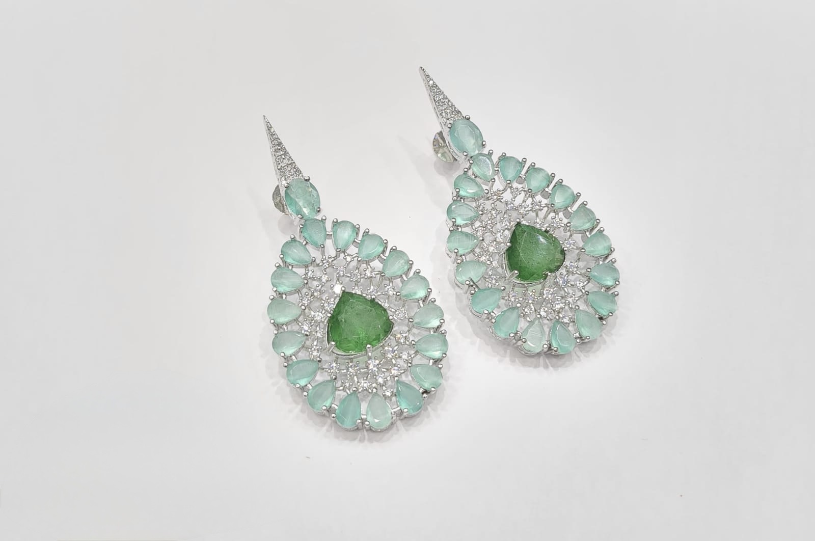 Cz Earrings 08446 - 4