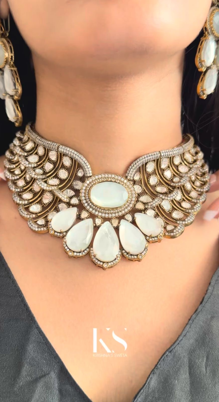 Kundan Bride set 01714 - 10