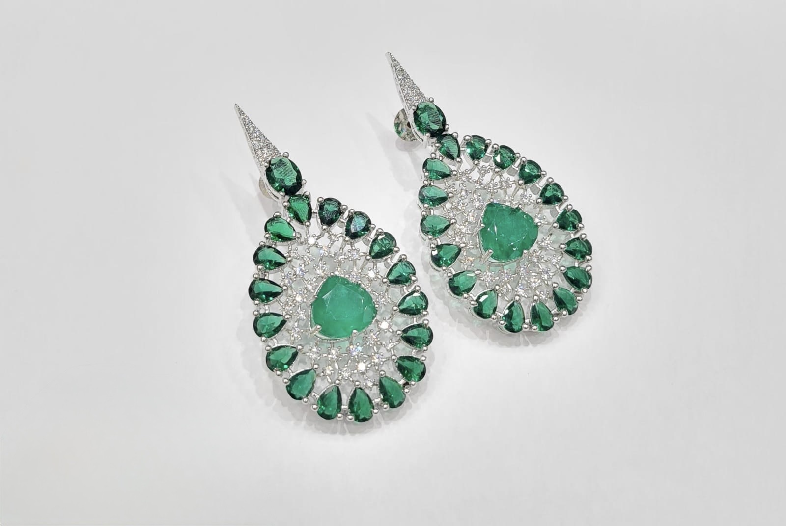 Cz Earrings 08446 - 9
