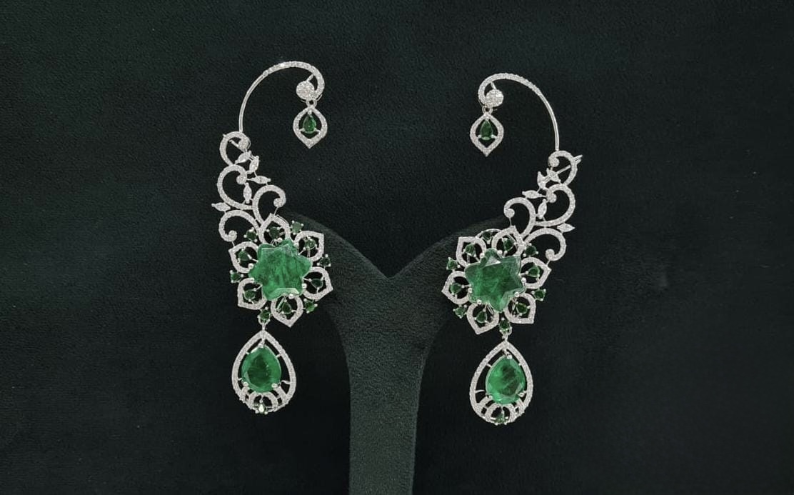Cz Carving Earcuff 08883