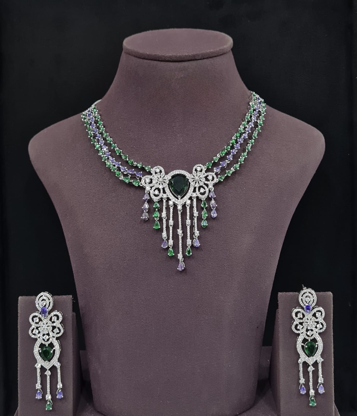Cz Necklace 11410 - 4