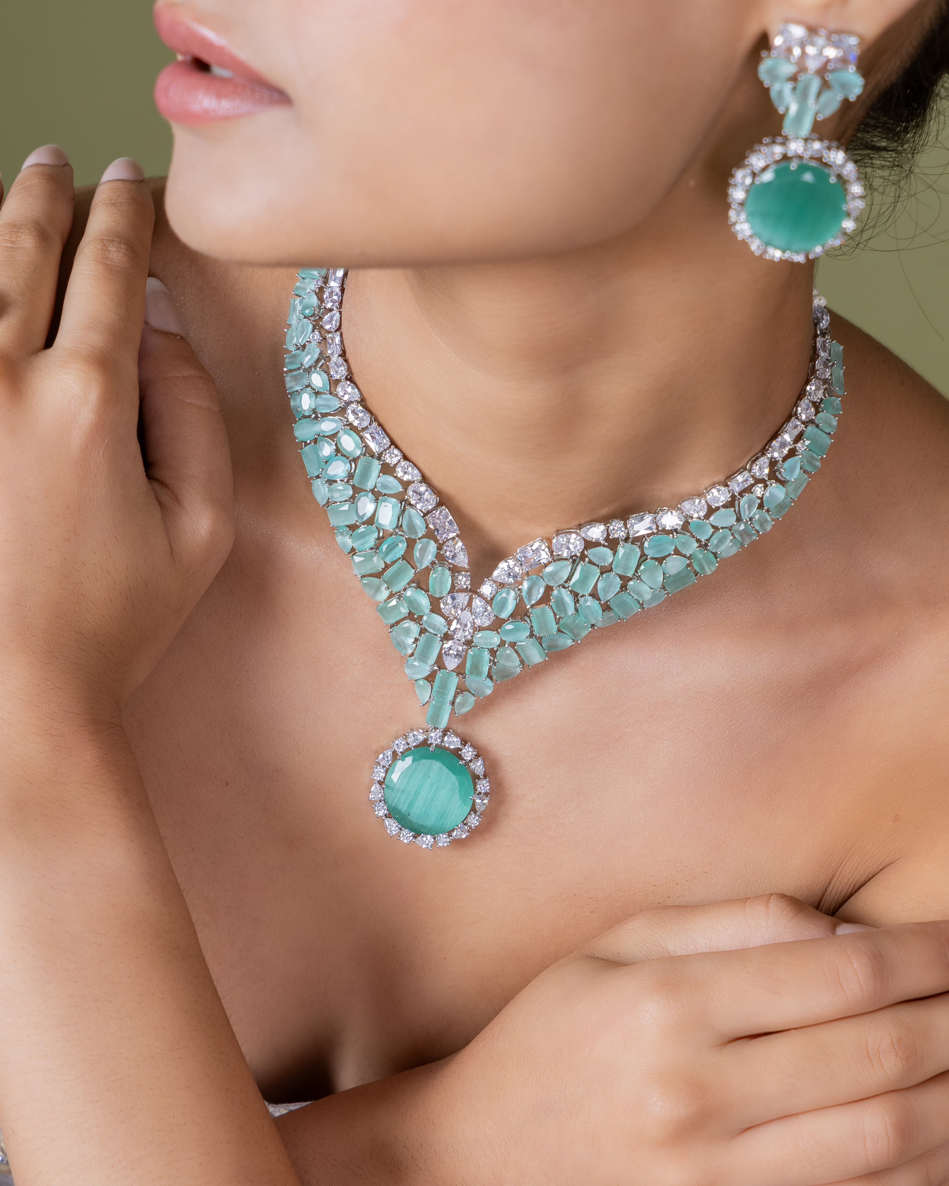 Cz necklace 01896 - 8