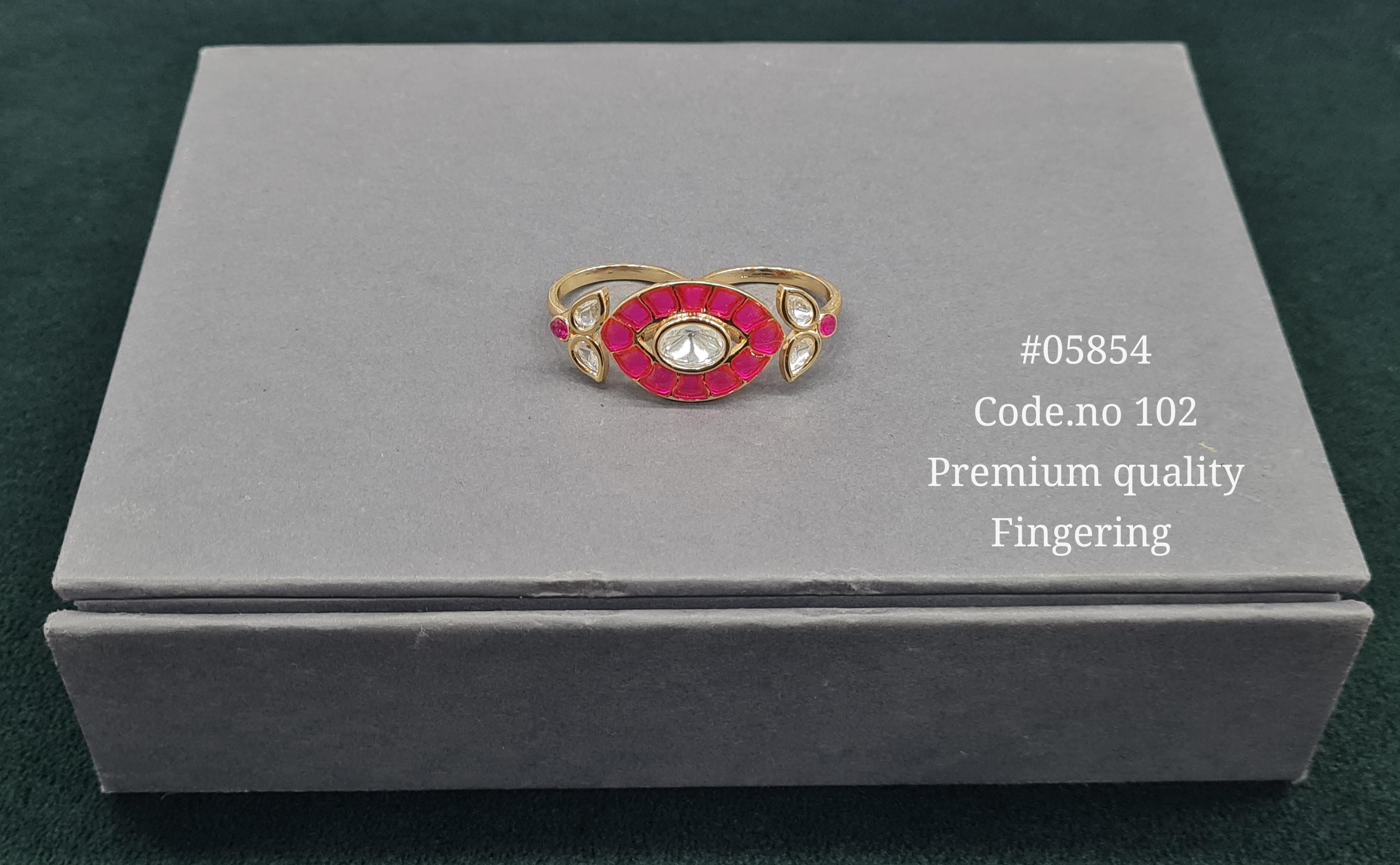 Kundan Double Fingerring 05854