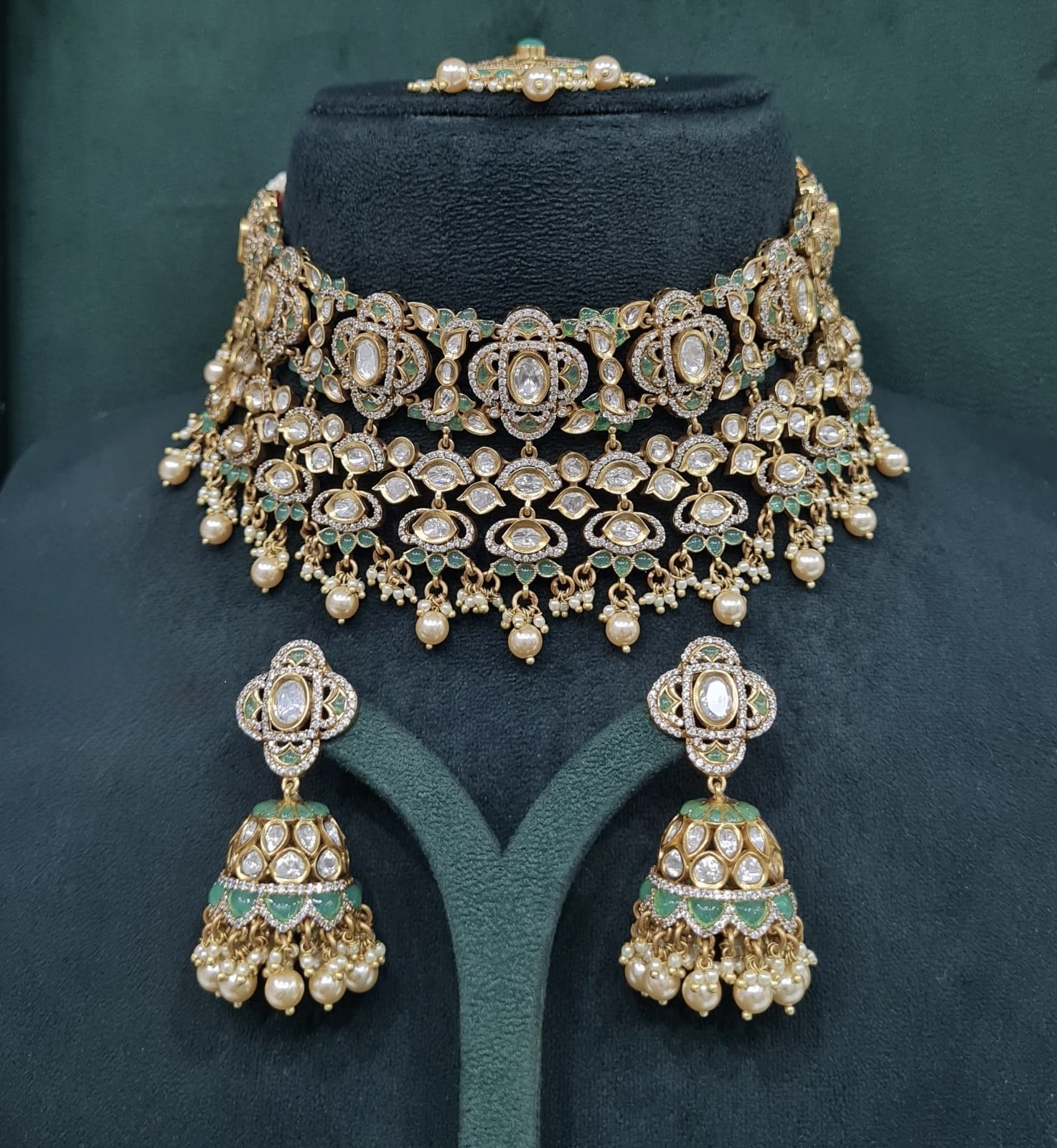Kundan Bride Set 08289 - 6