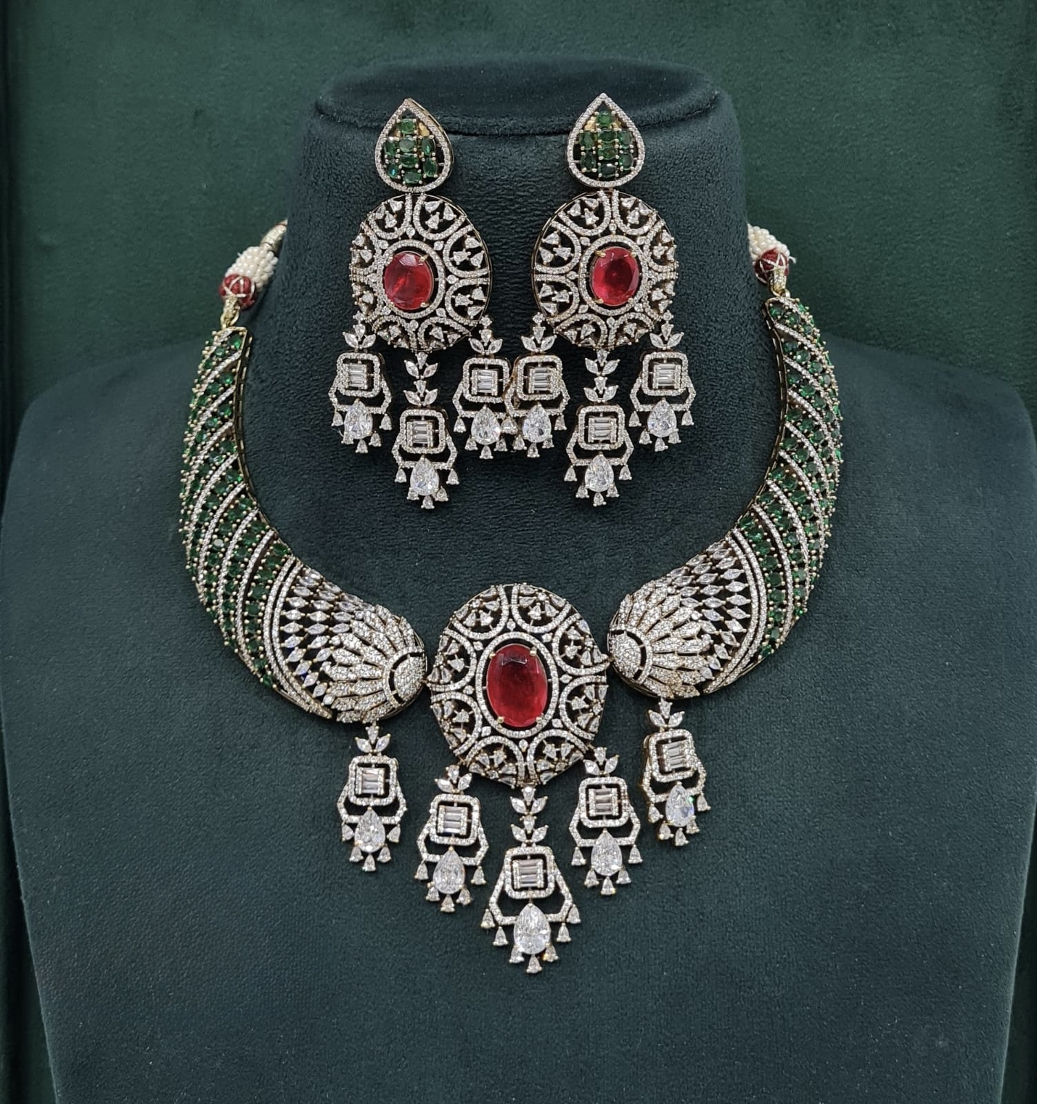 Kundan Necklace 10422 - 3