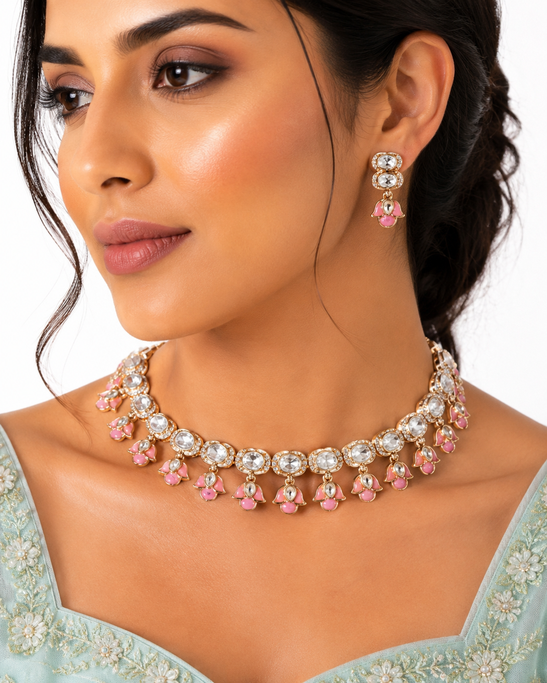 Kundan Necklace 08944 - 7