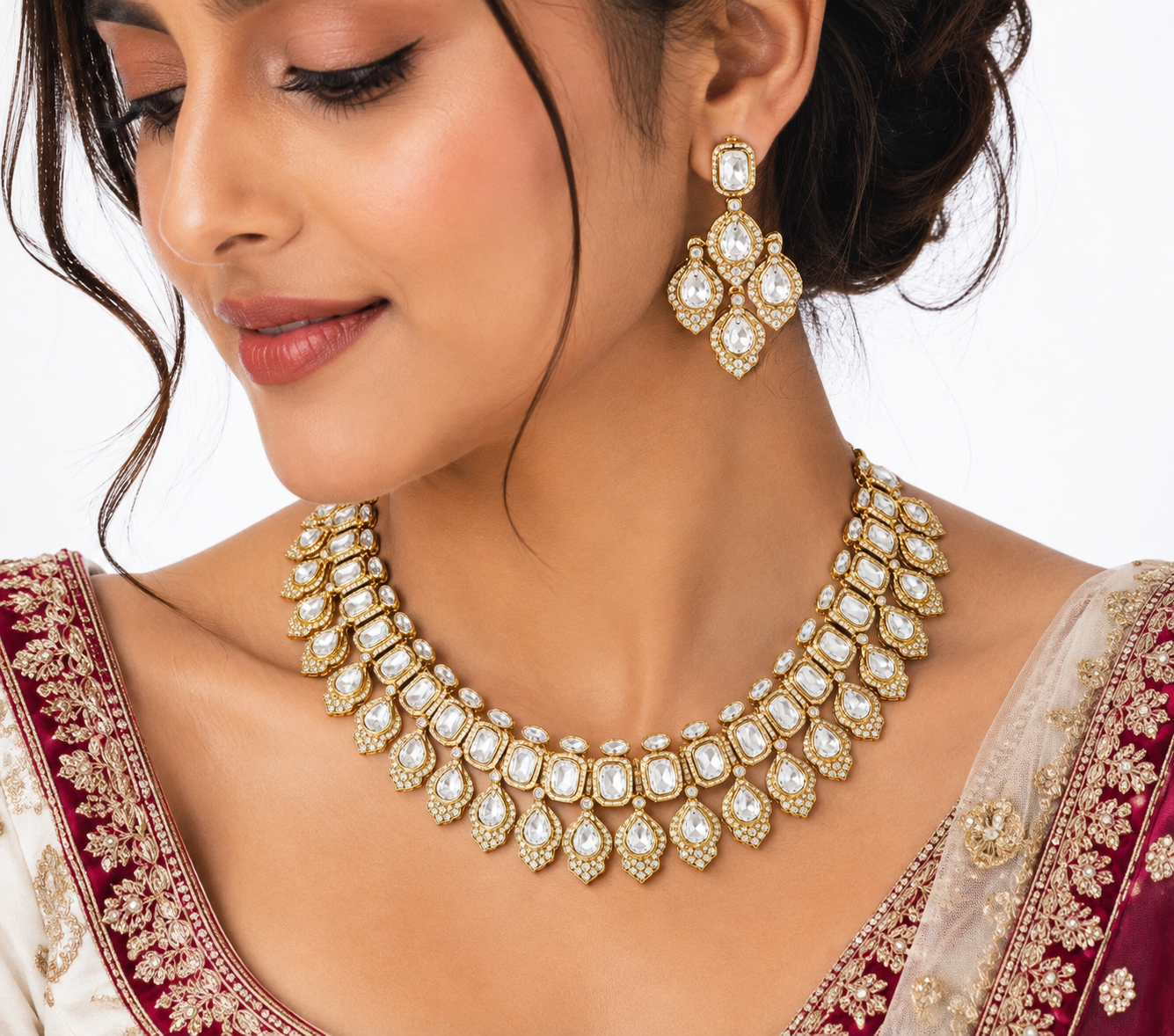 Kundan Necklace 11007 - 4