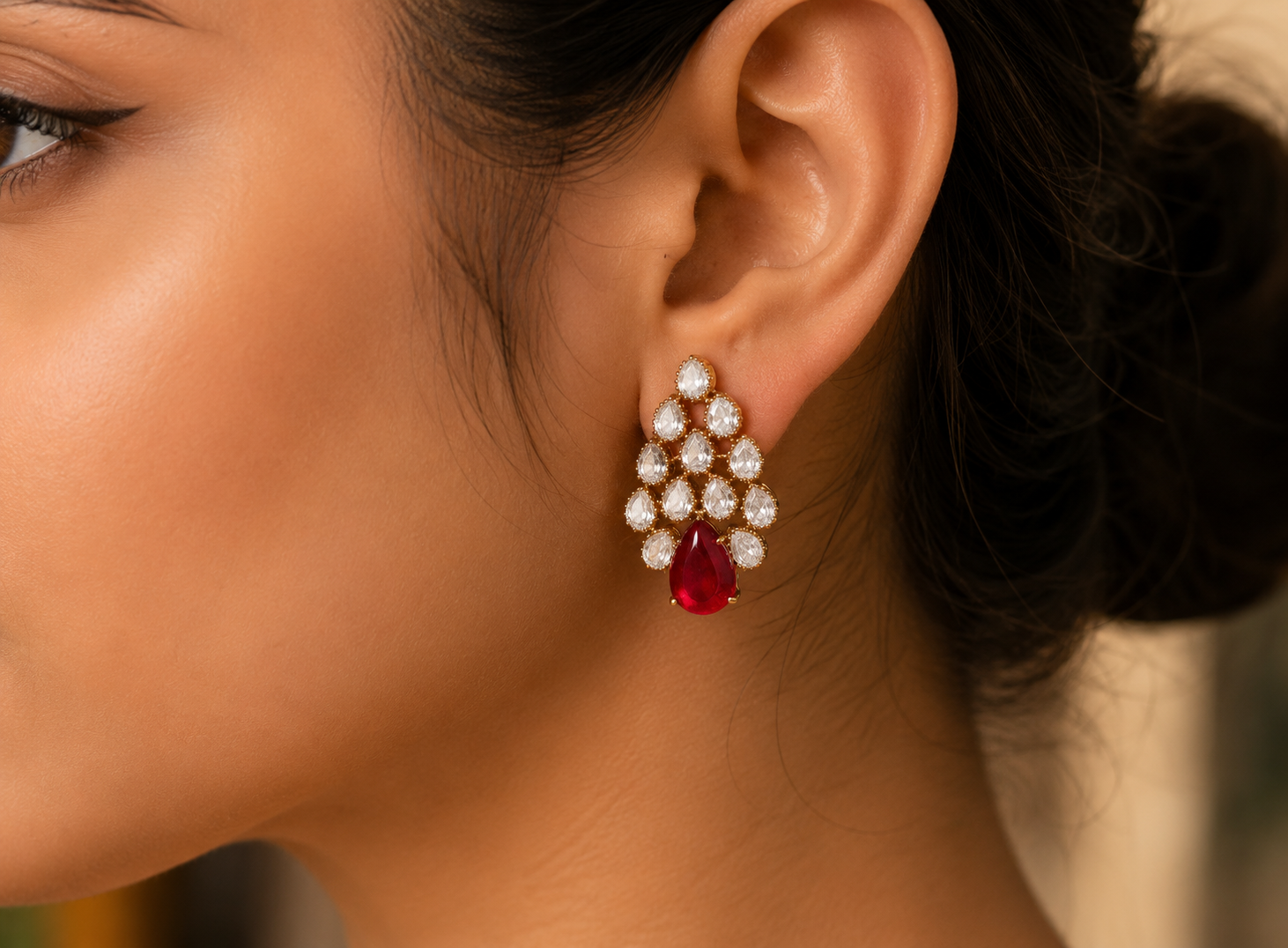 Kundan Earrings 01783 - 9