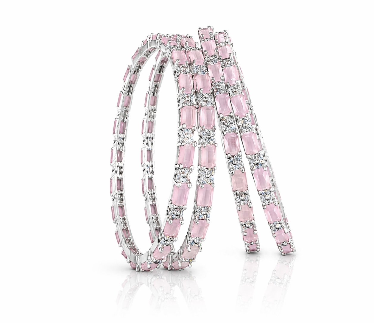 Cz Bangles Silver 09744