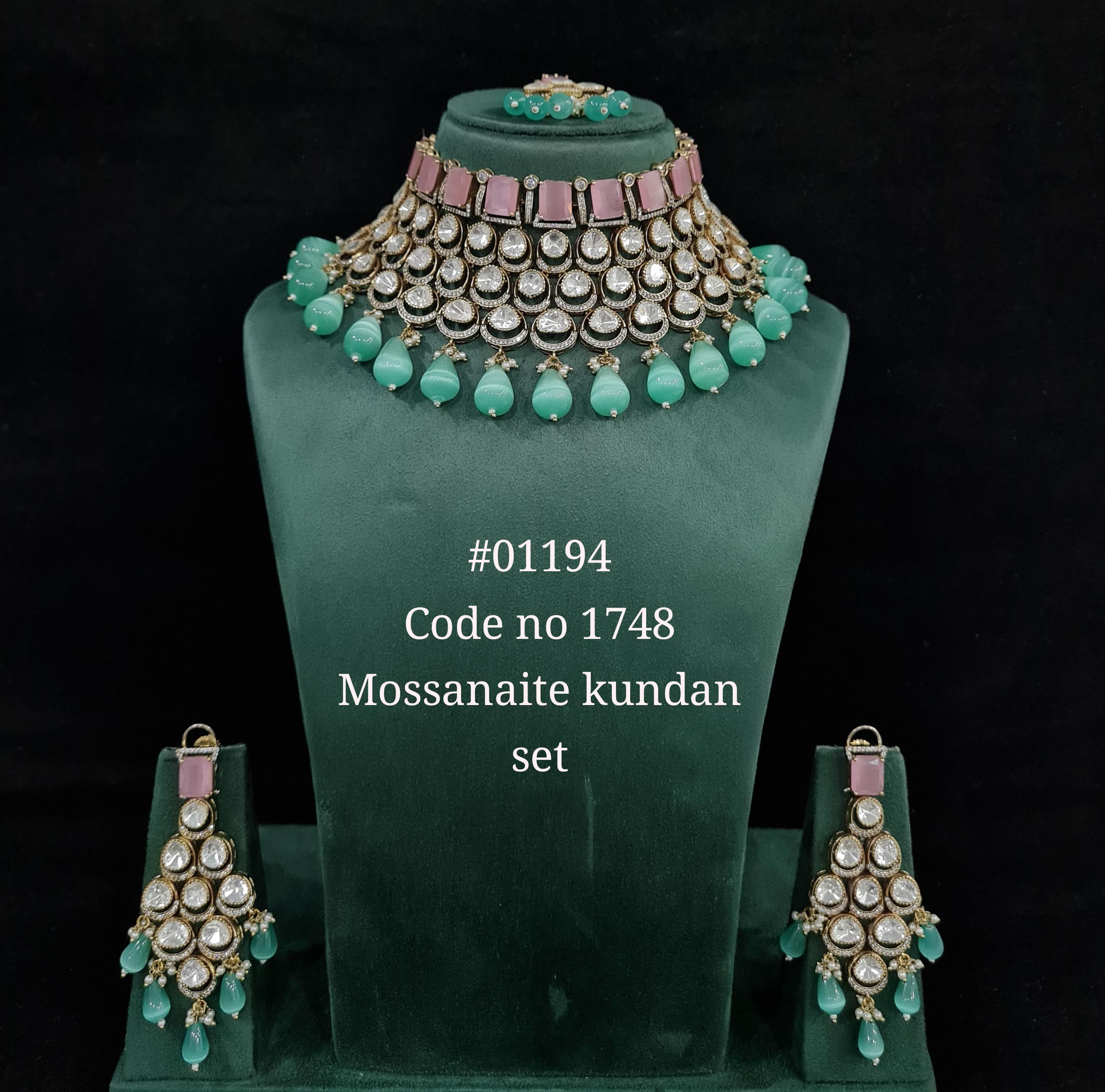 Kundan necklace 01194 - 7