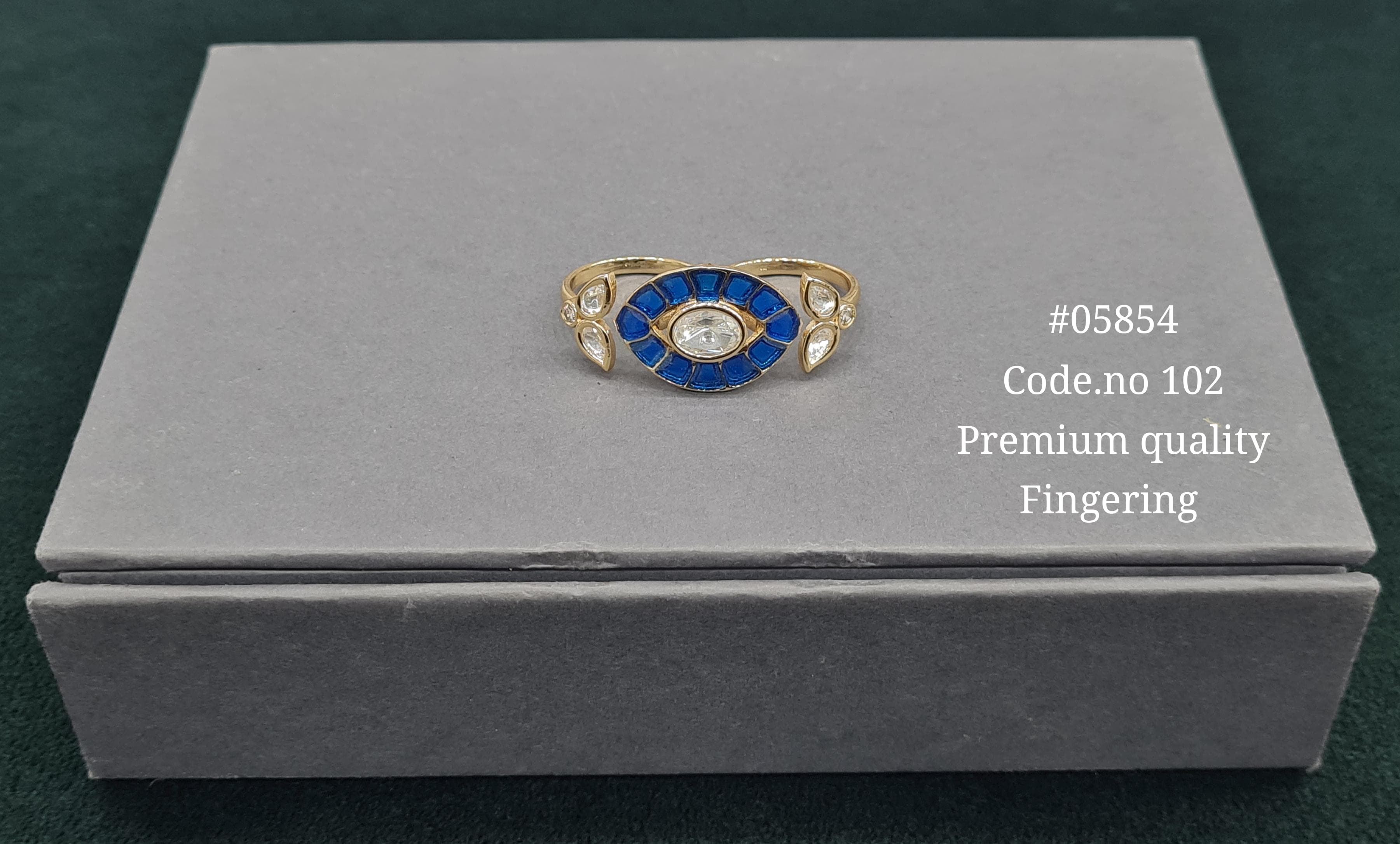 Kundan Double Fingerring 05854 - 8