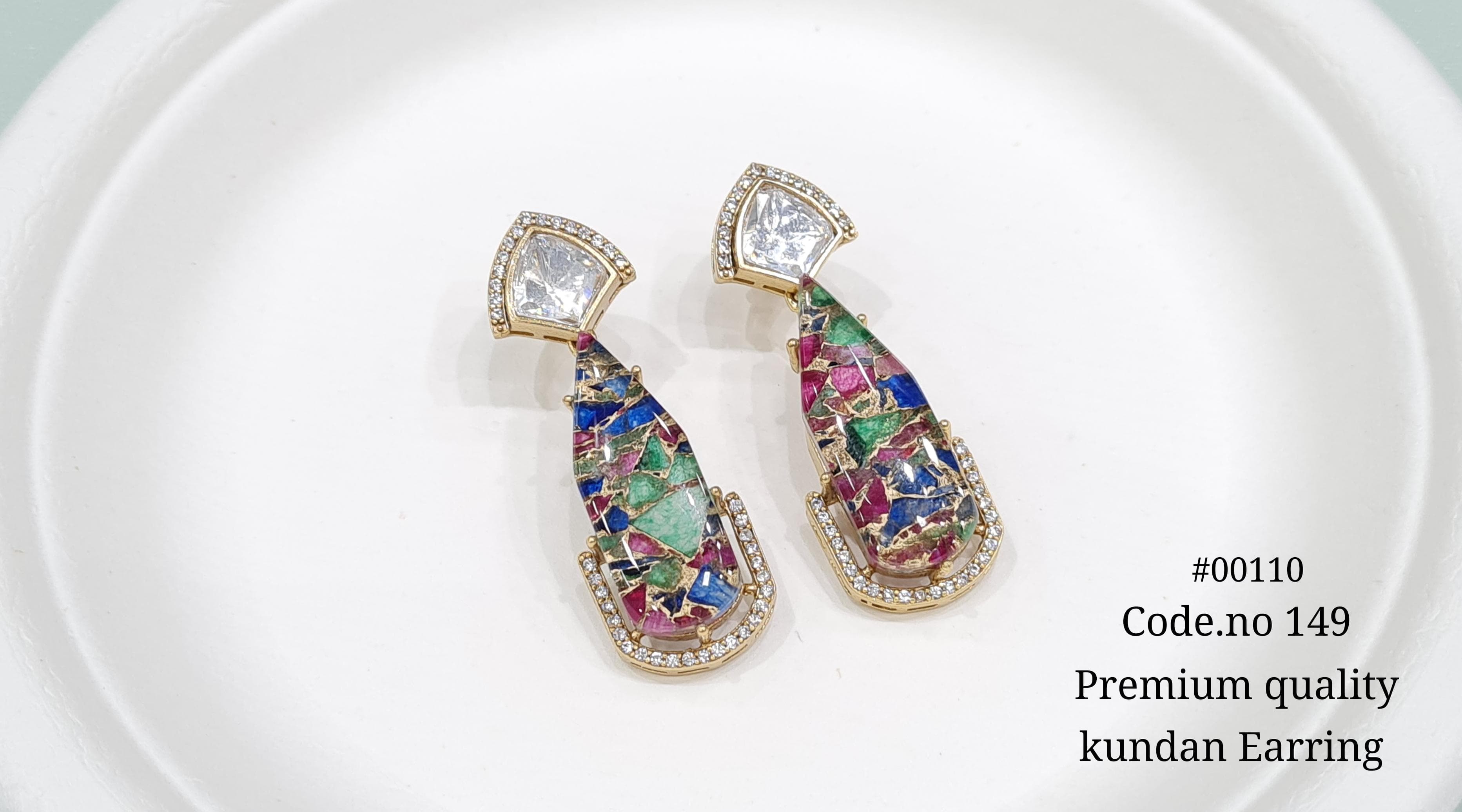 Kundan Earring 00110 - 9