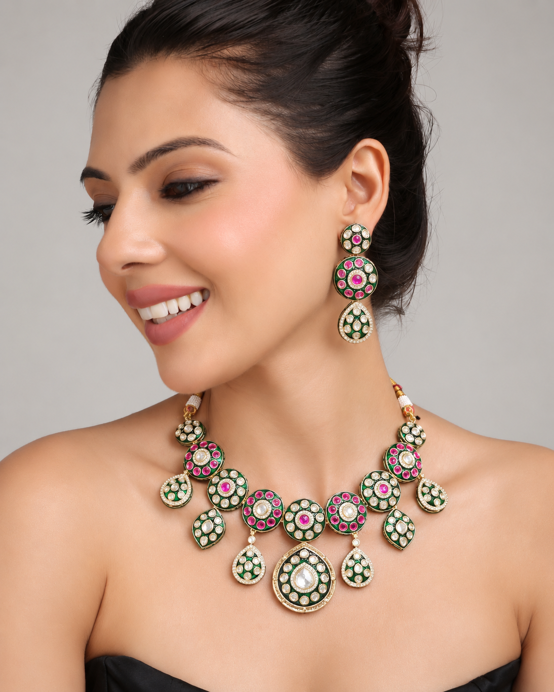 Kundan Necklace 08936 - 3
