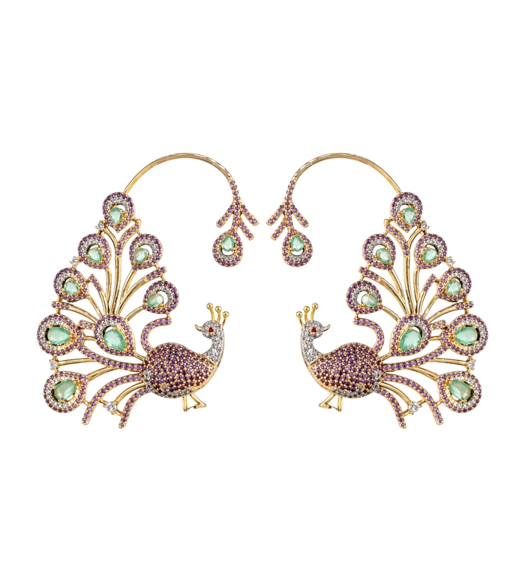 Cz Peacock Earcuff 09326