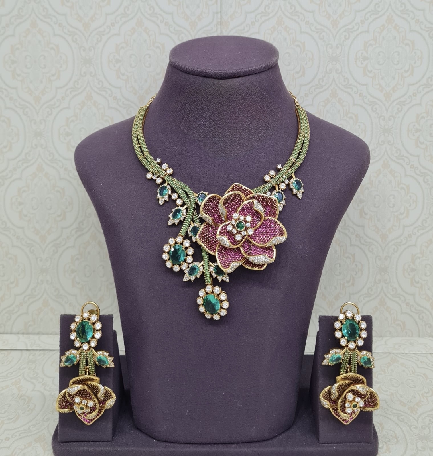 Floral Rose Necklace 11690 - 5