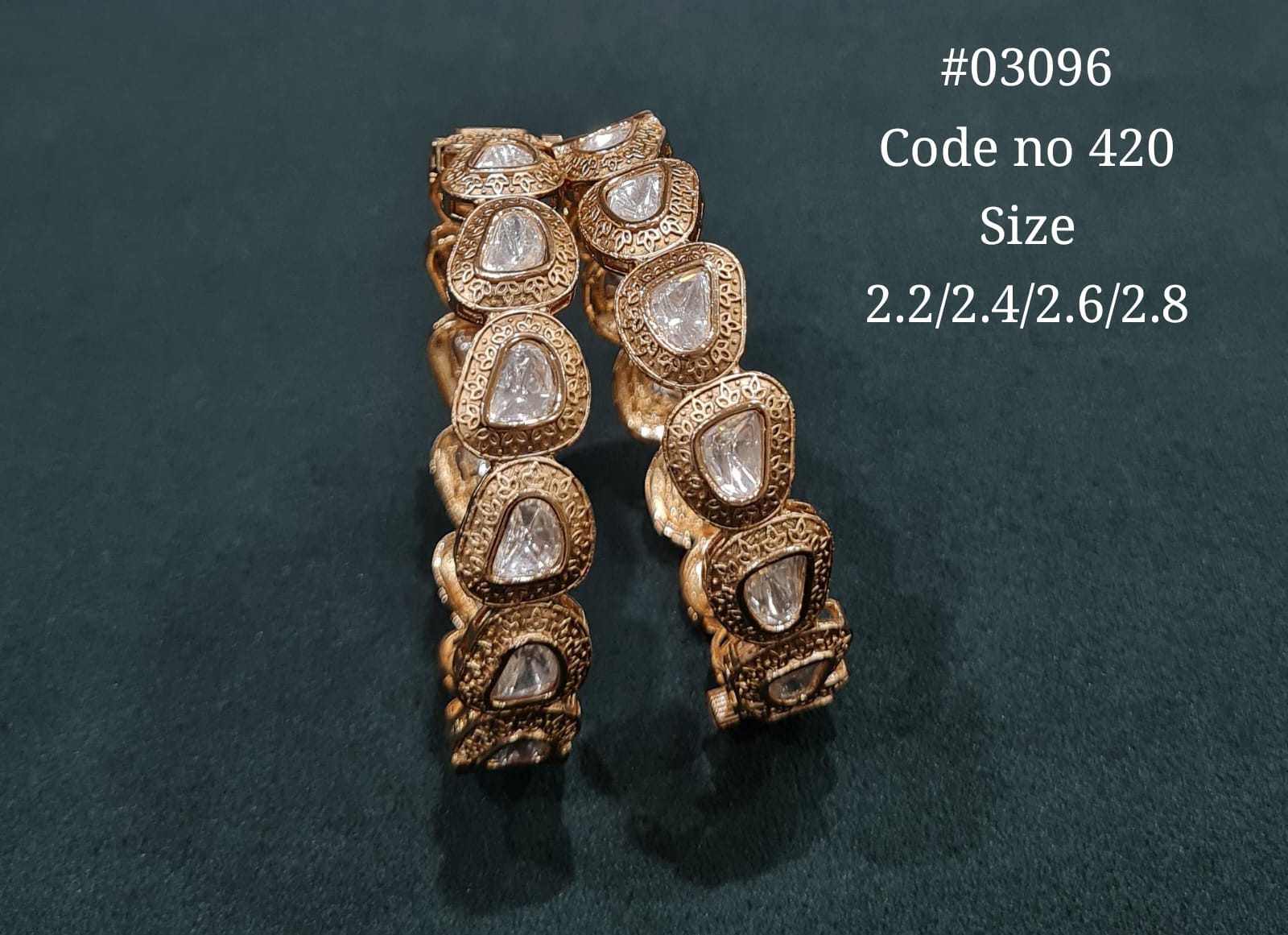 Kundan Bangles 03096