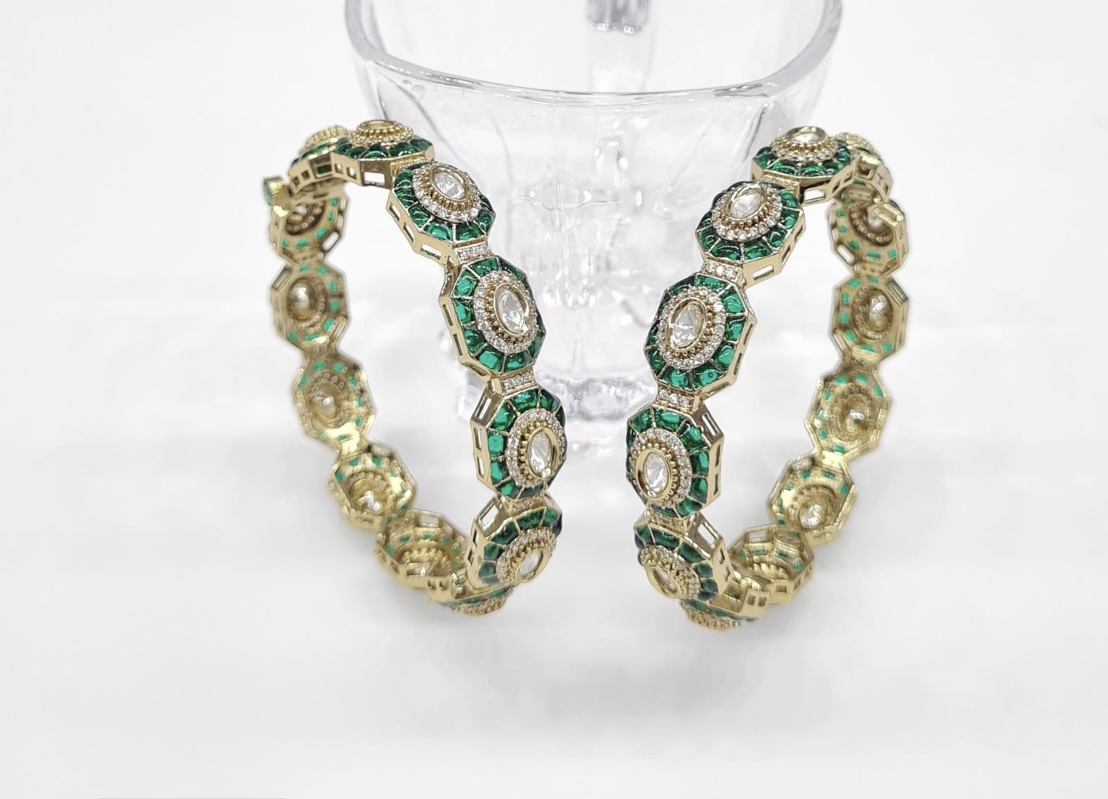 Kundan Bangles 07256