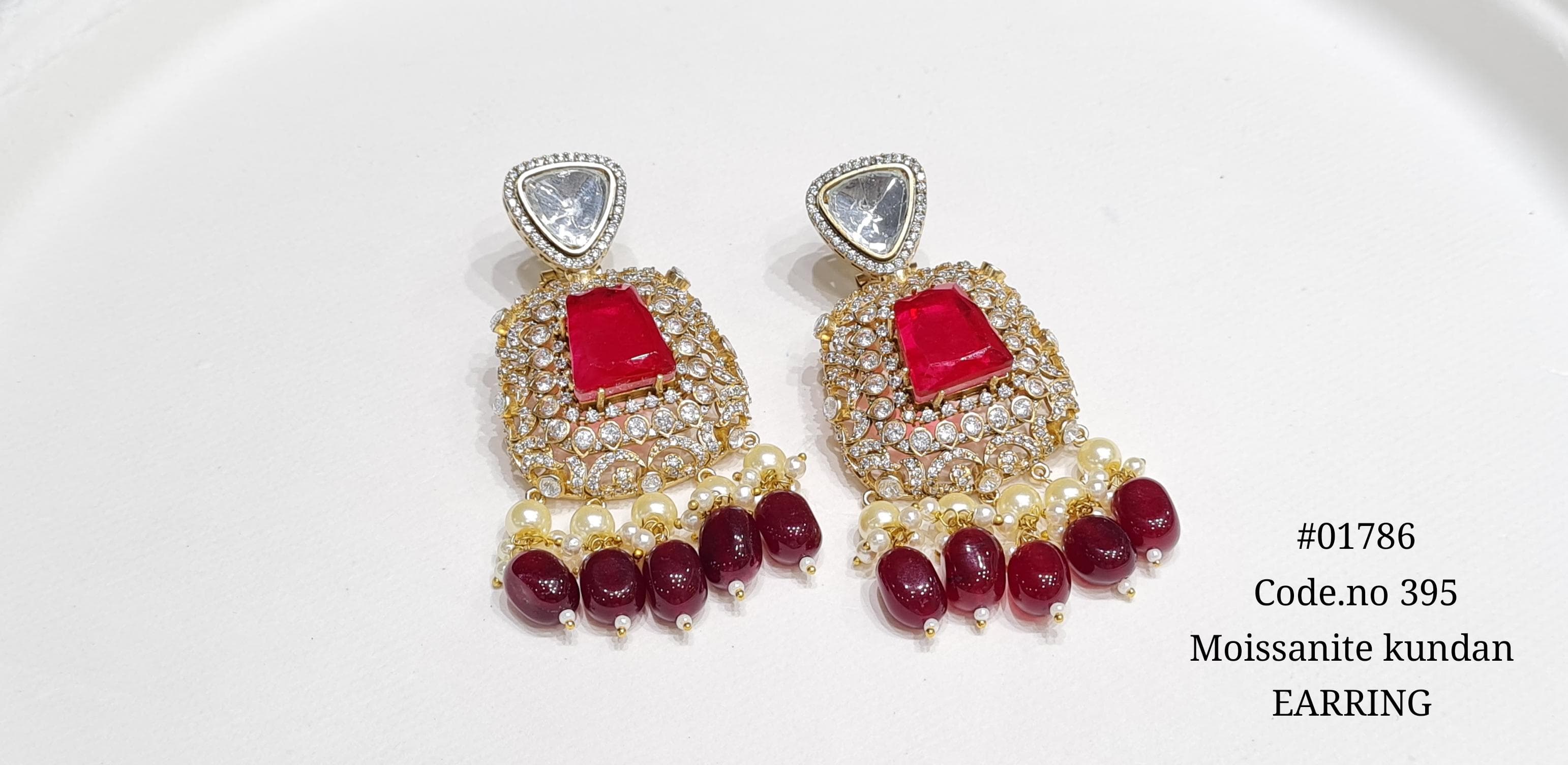 Kundan earrings 01786