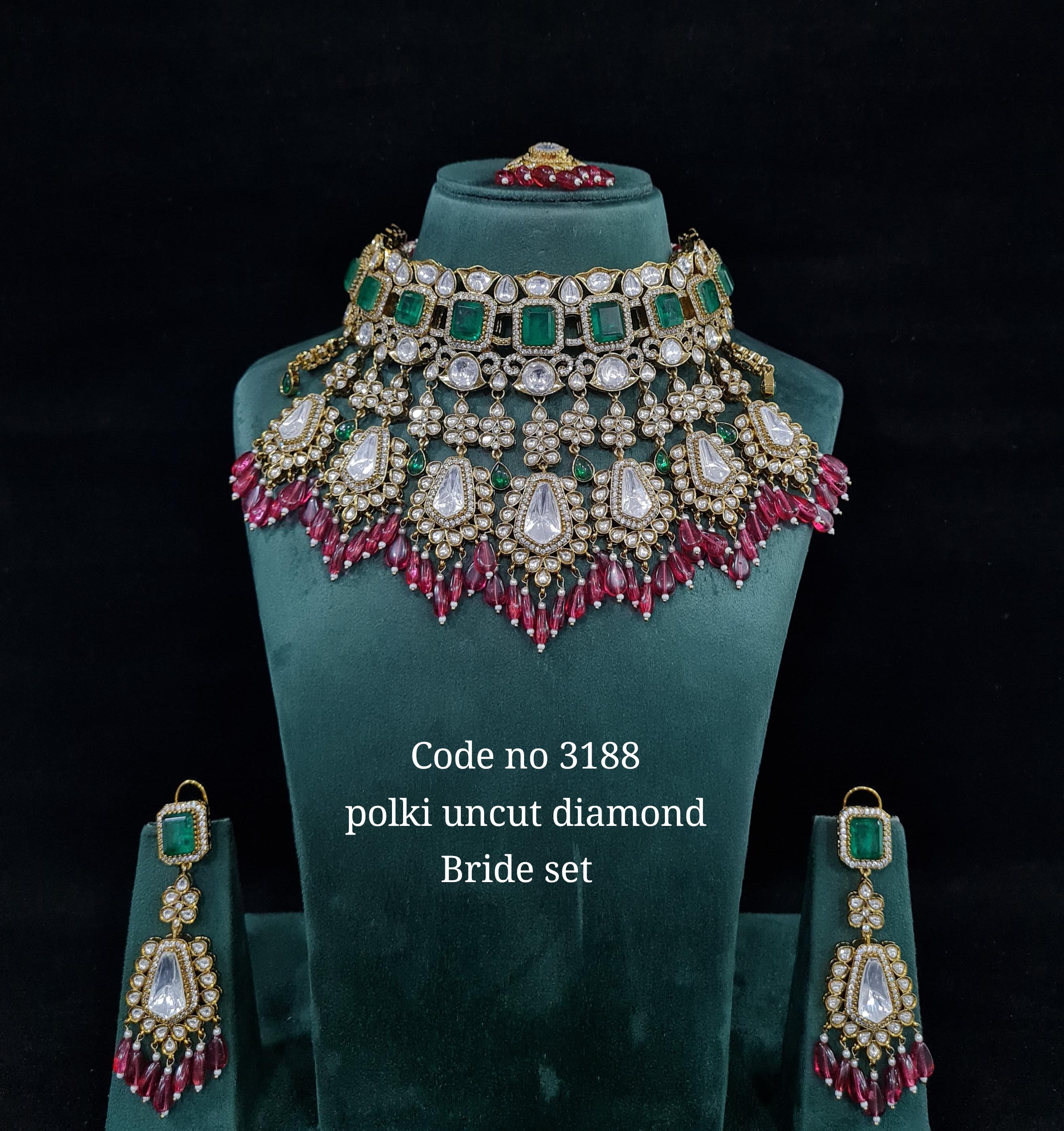 Kundan Bride Set 01329 - 3