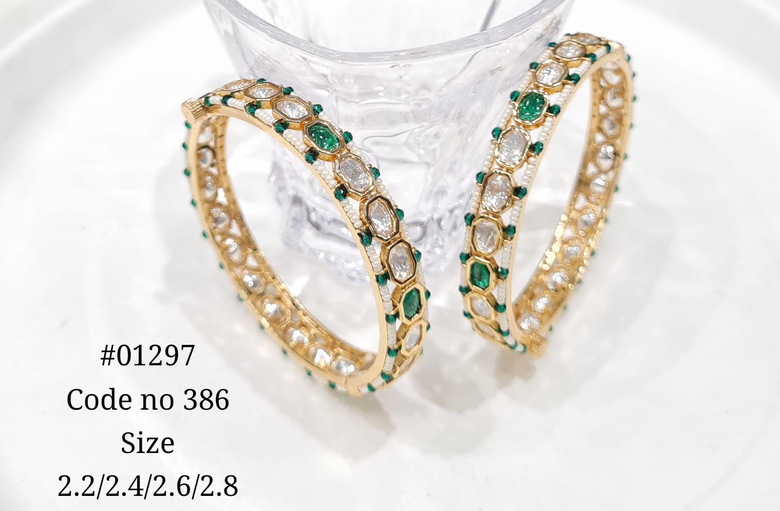 Kundan Bangles 01297