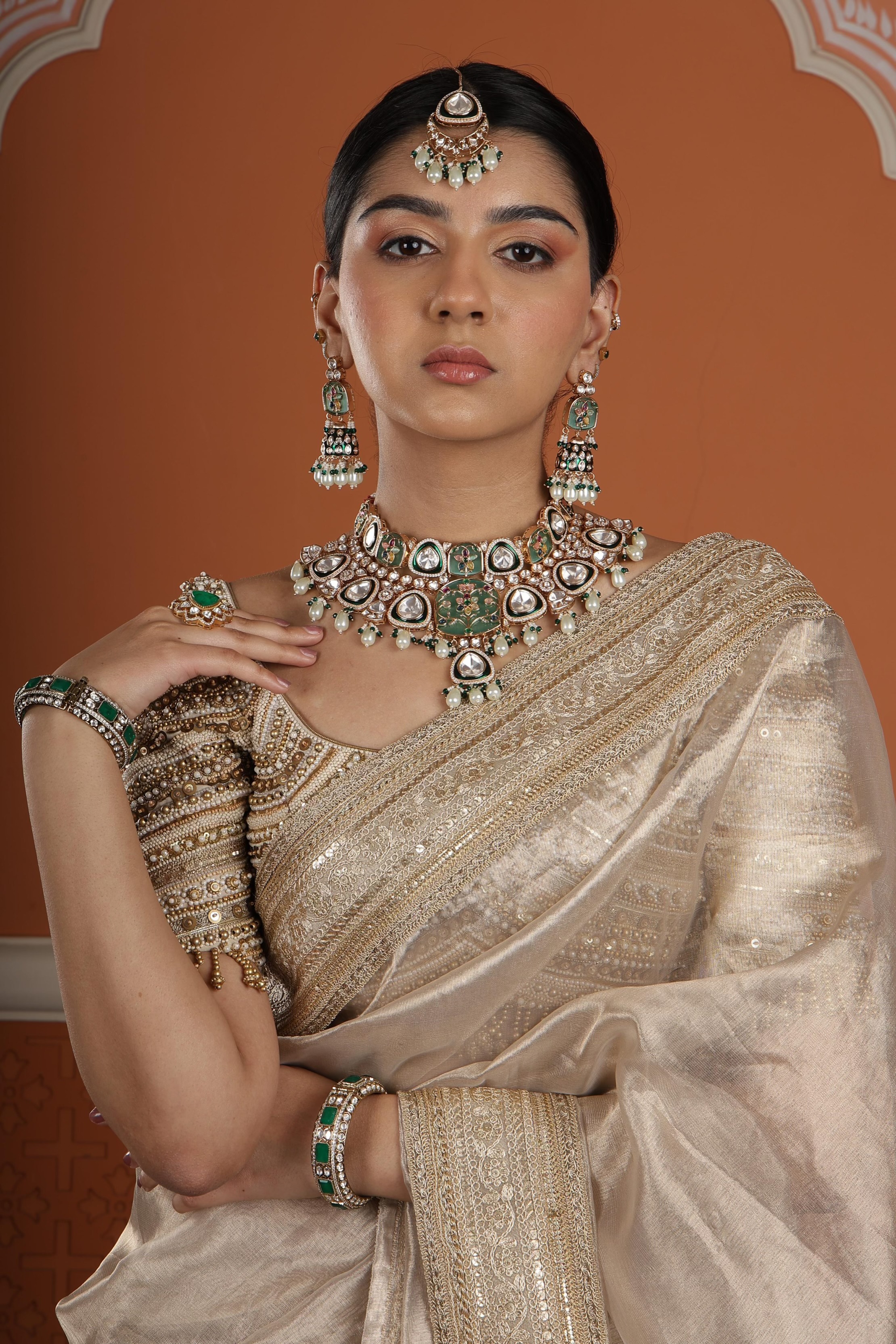 Kundan Bride Set 00537 - 3