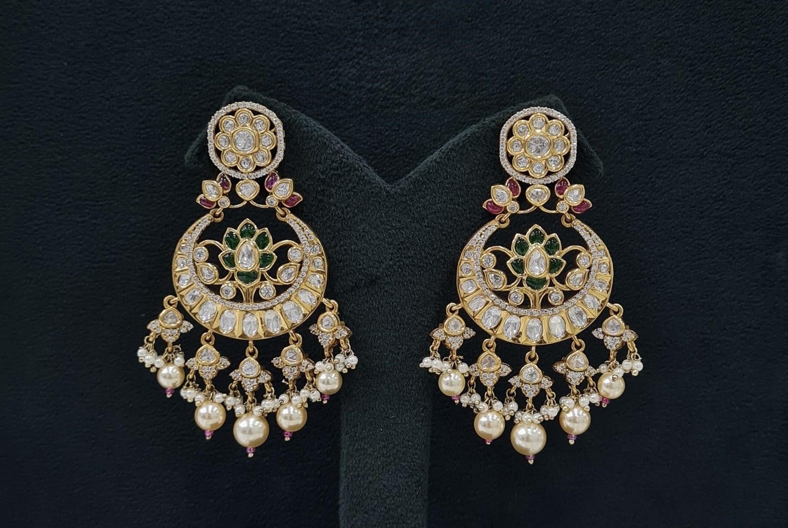 Kundan Earrings 07599 - 3