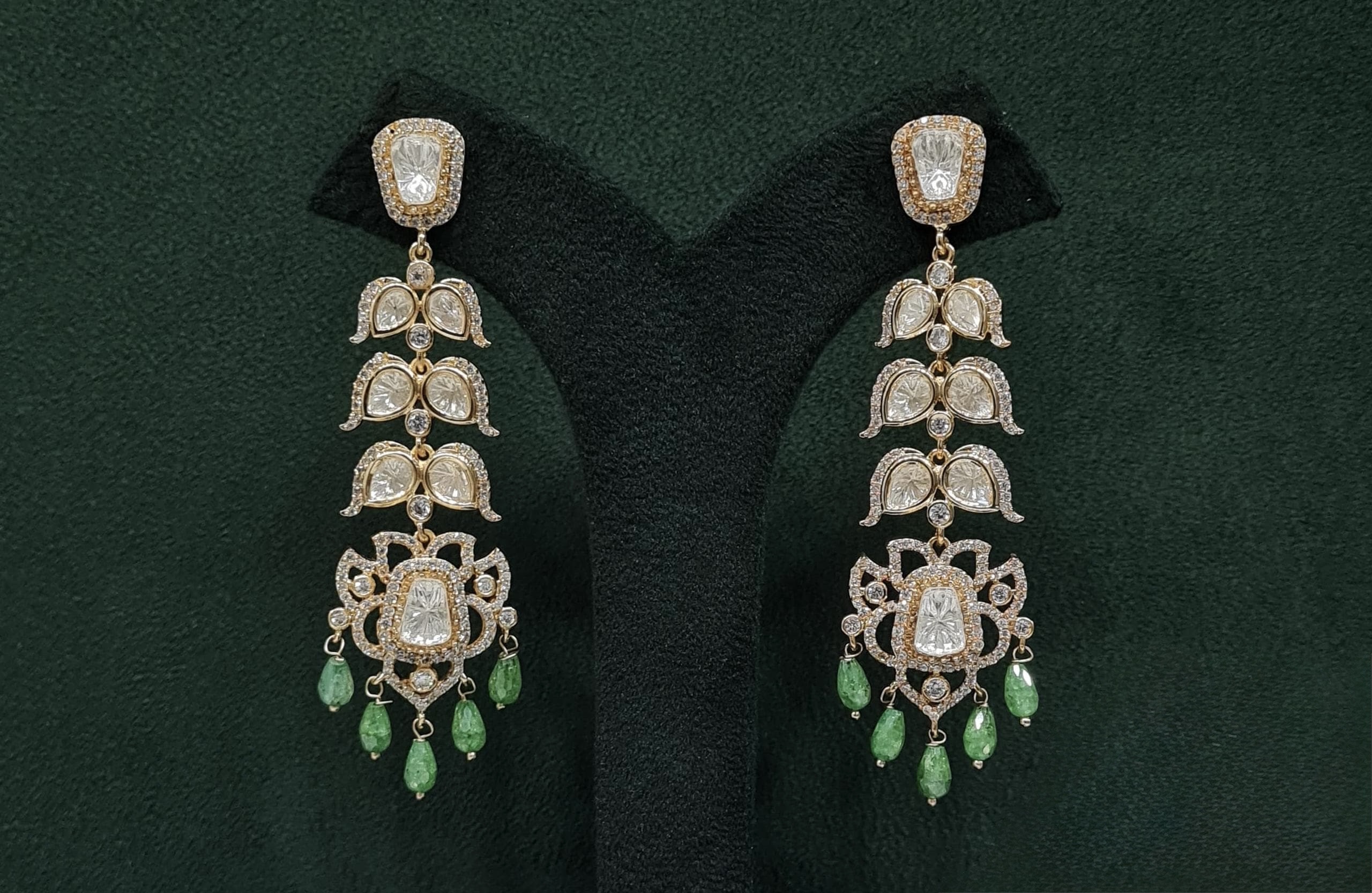 Kundan Earrings 09675 - 5