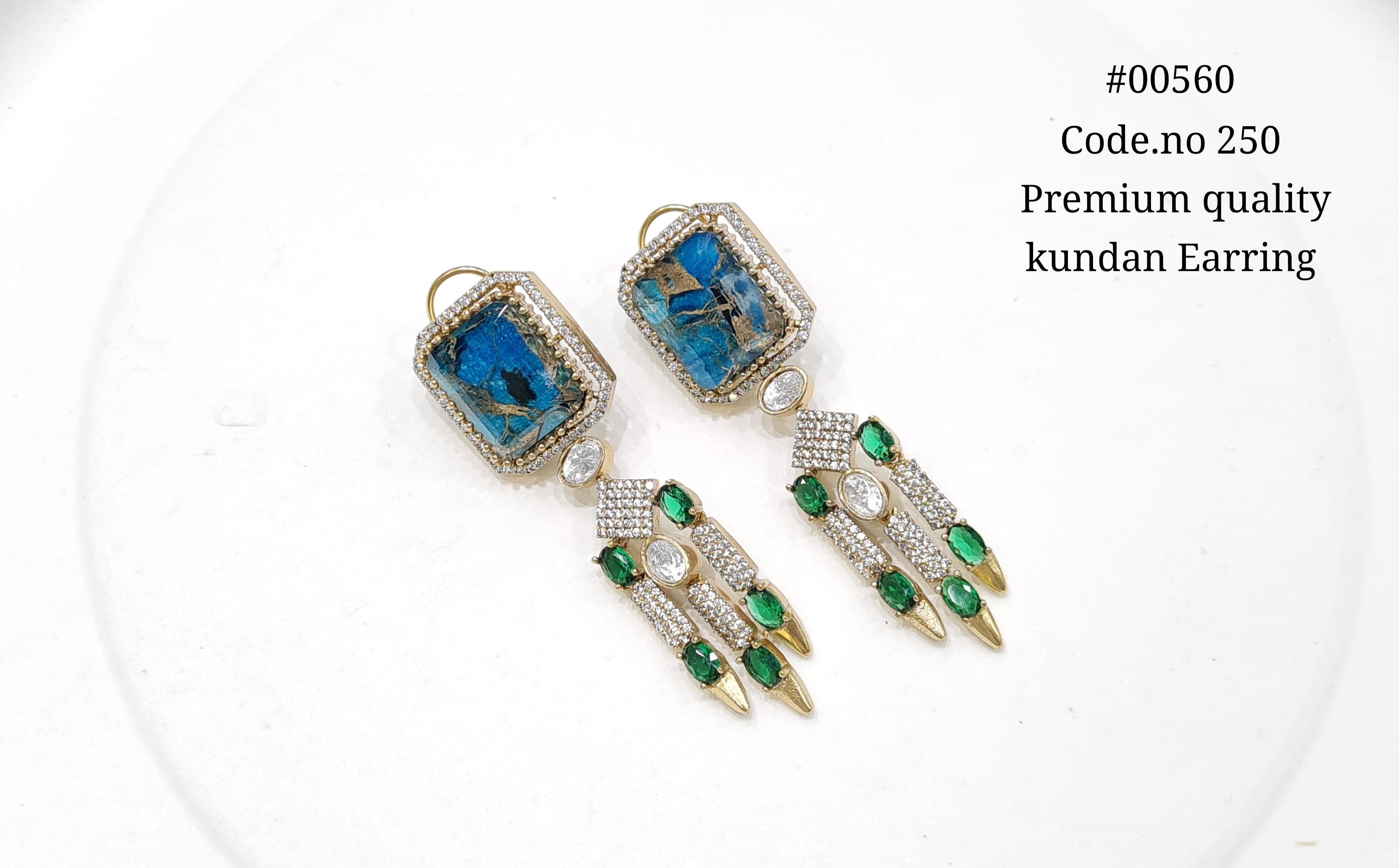 Kundan earrings 00560 - 7