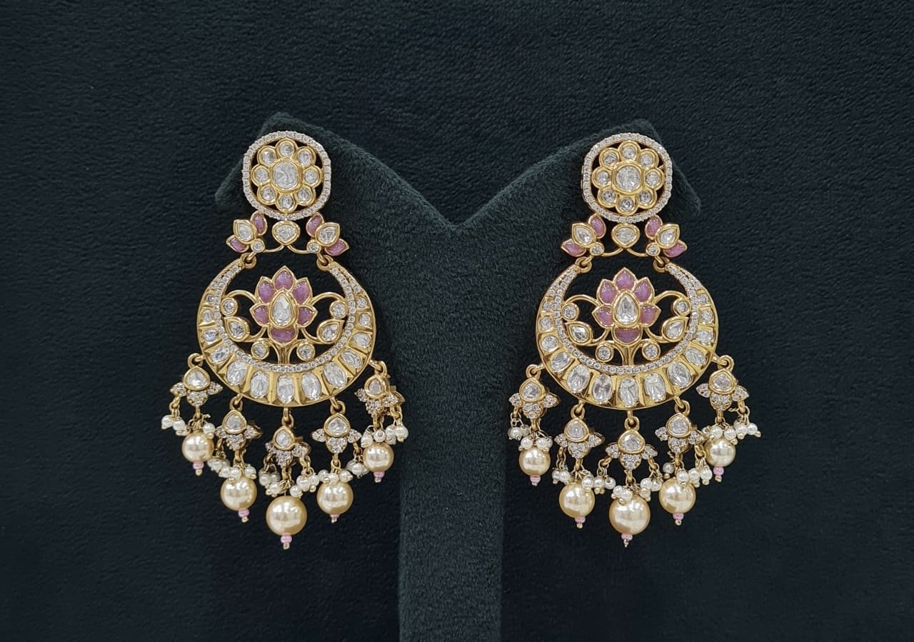 Kundan Earrings 07599 - 6