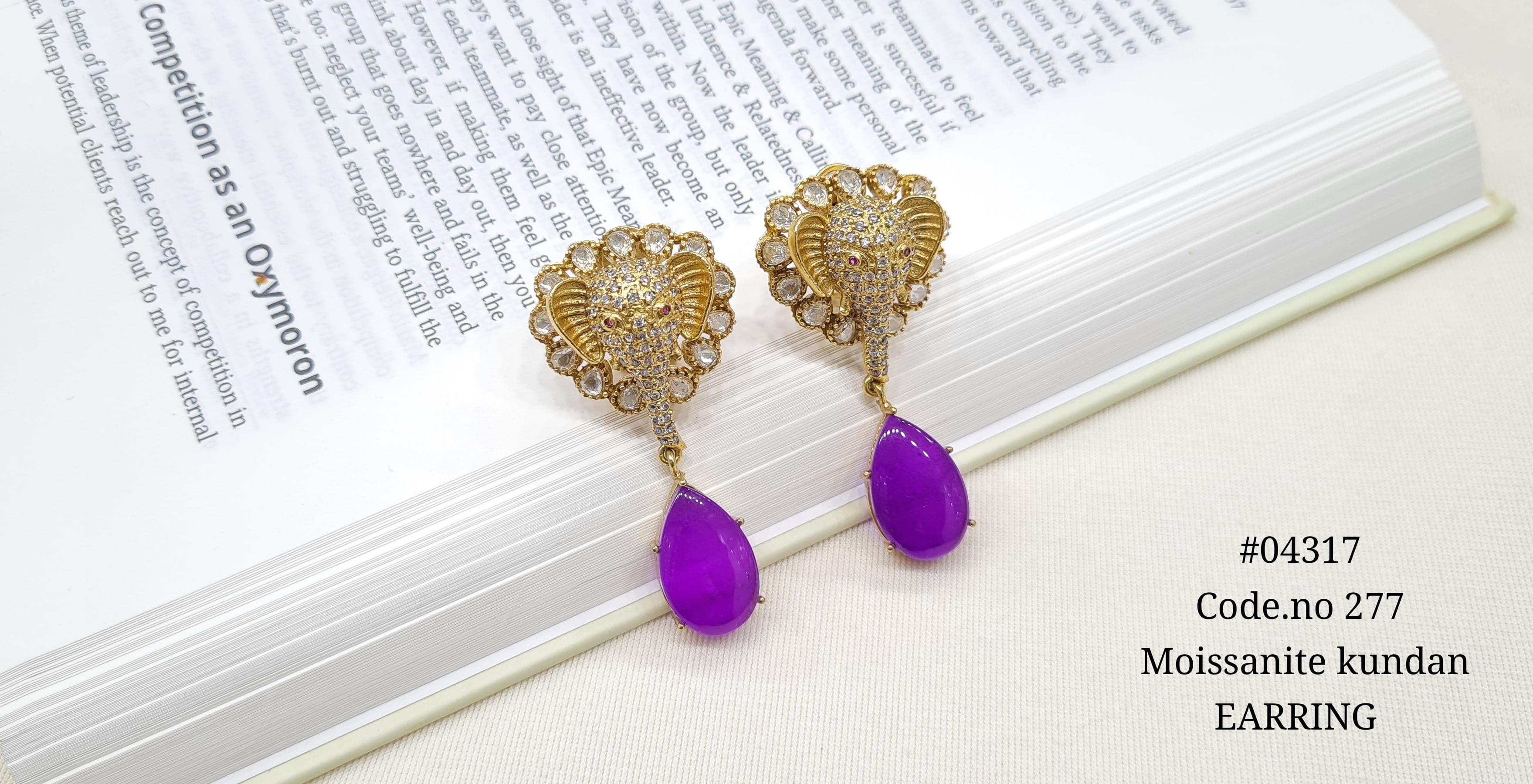 Kundan Earrings 04317 - 8