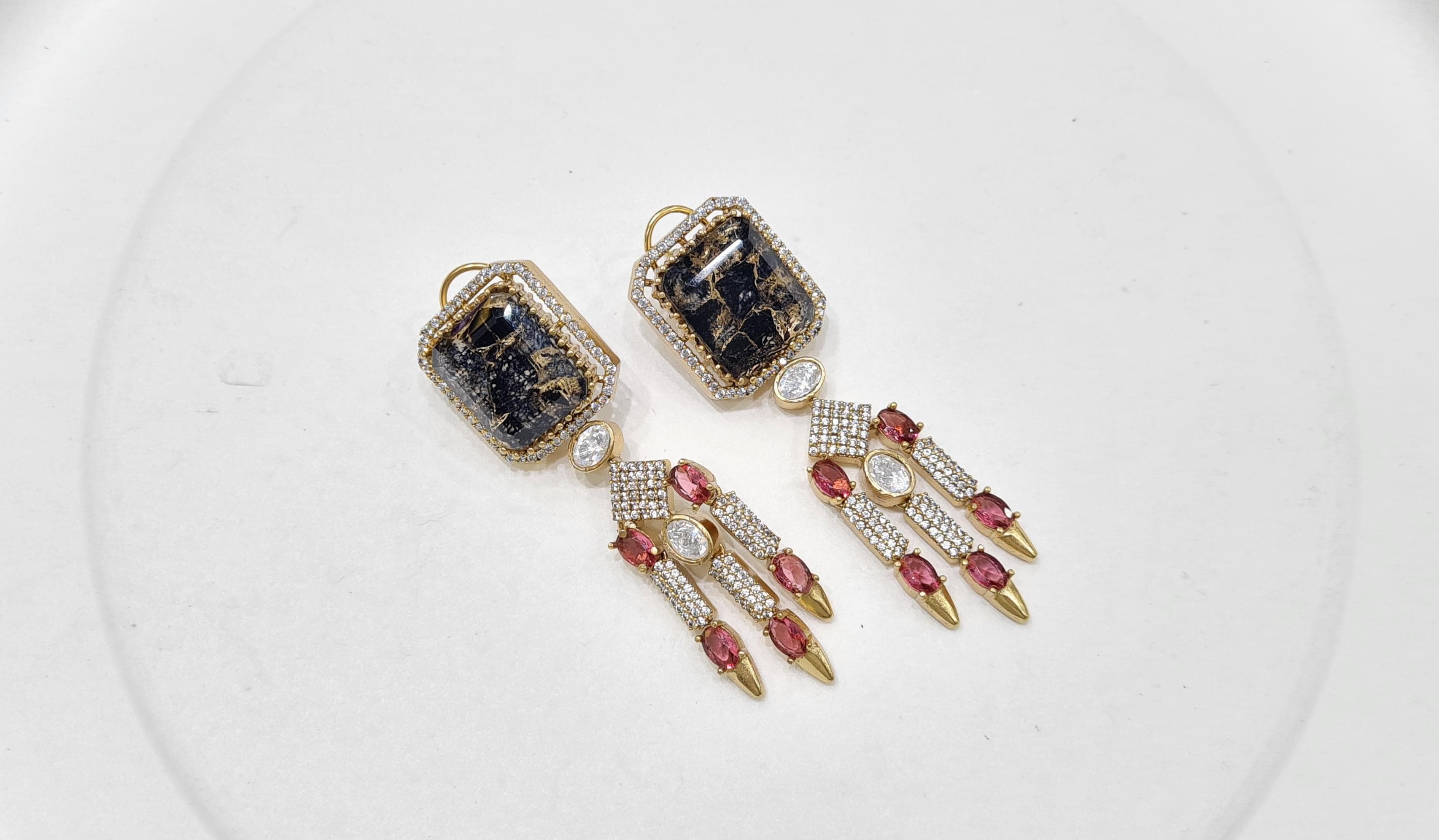 Kundan earrings 00560 - 14