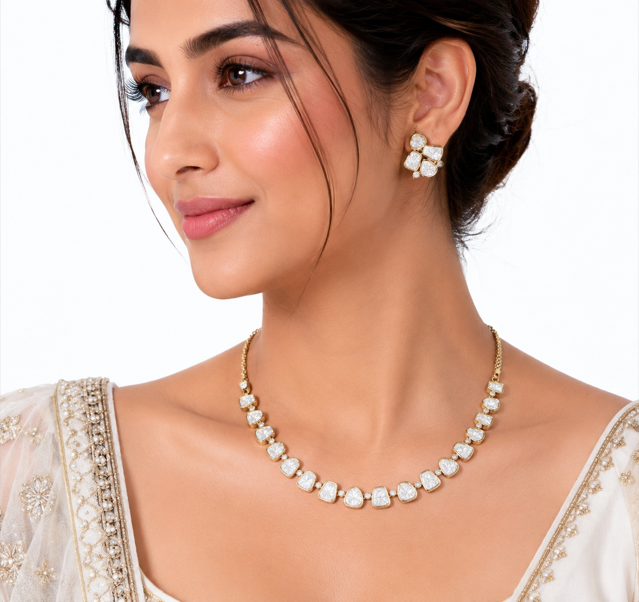 Kundan Necklace 06765 - 3