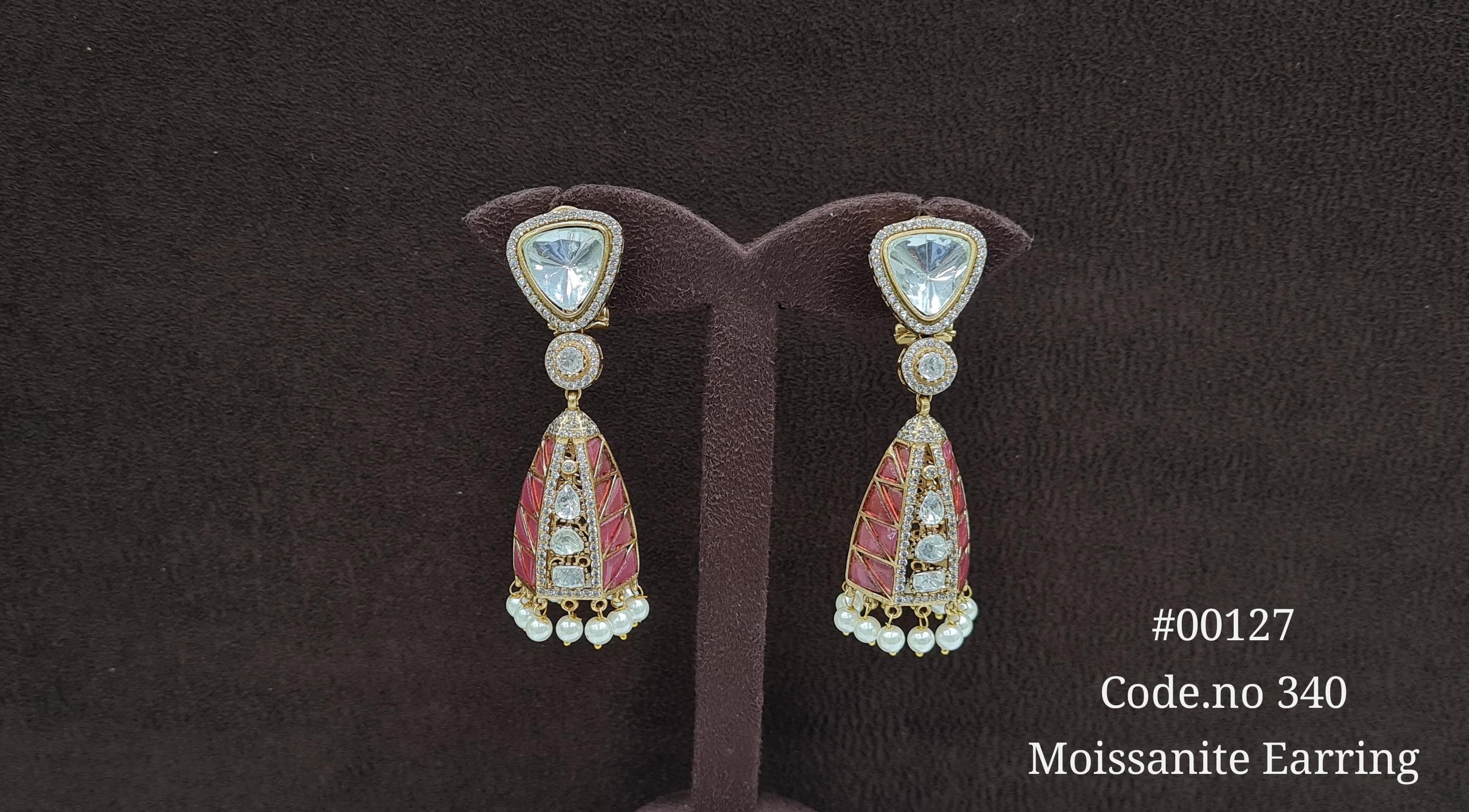 Kundan earrings 00127 - 4