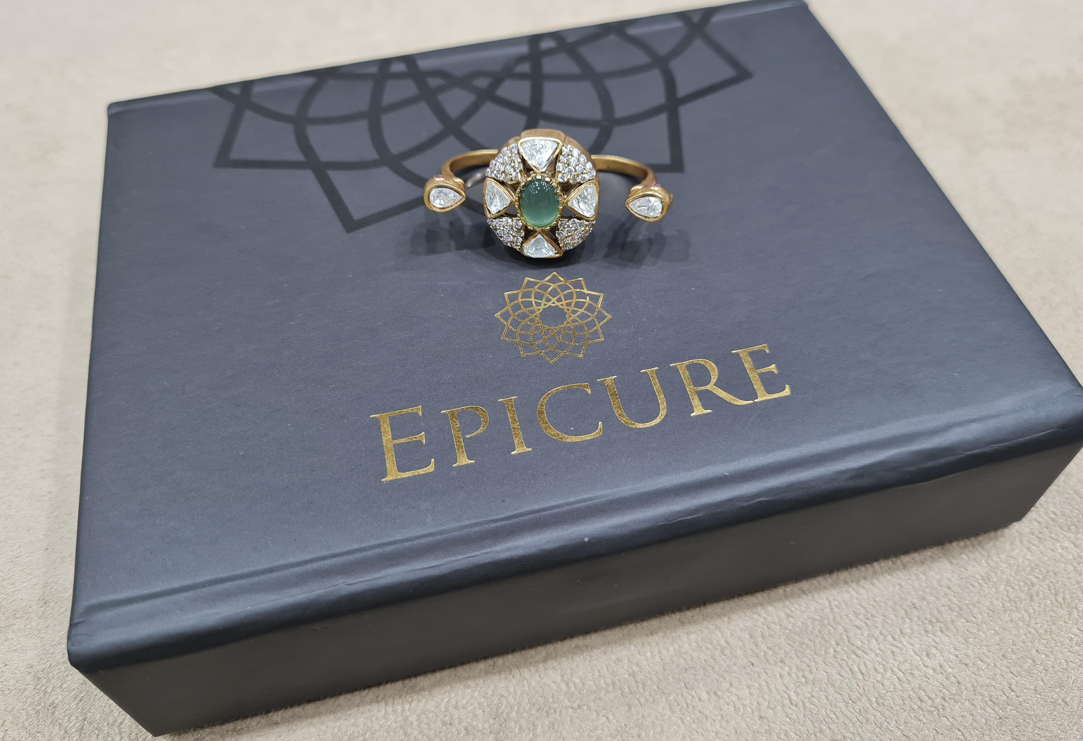 Kundan finger ring 00112 - 6