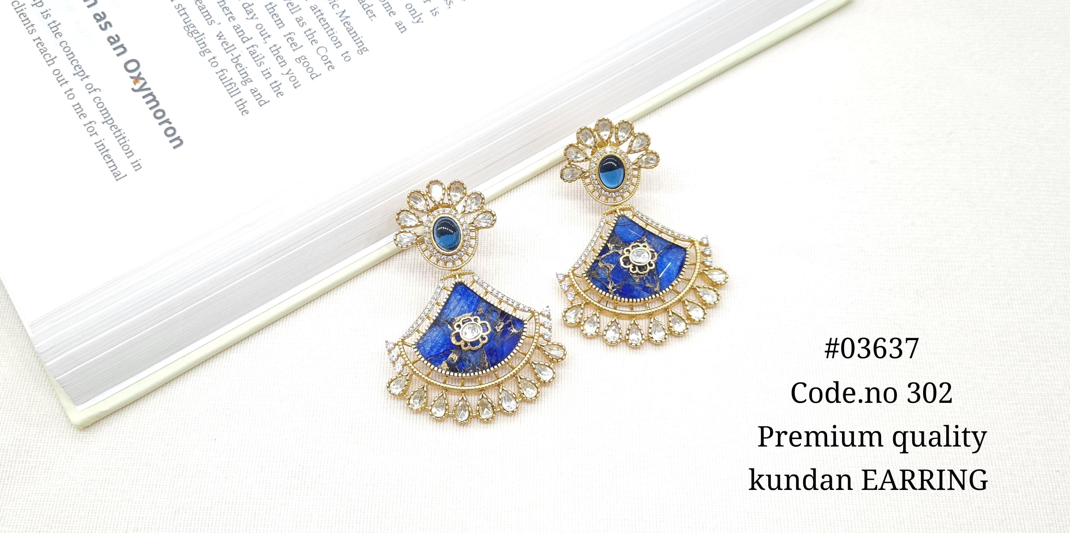 Kundan Earrings 03637 - 7