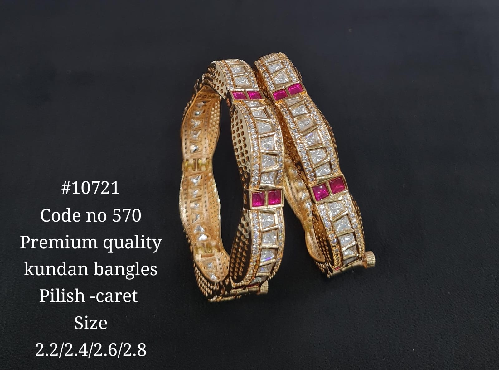 Kundan Bangles 10721 - 2