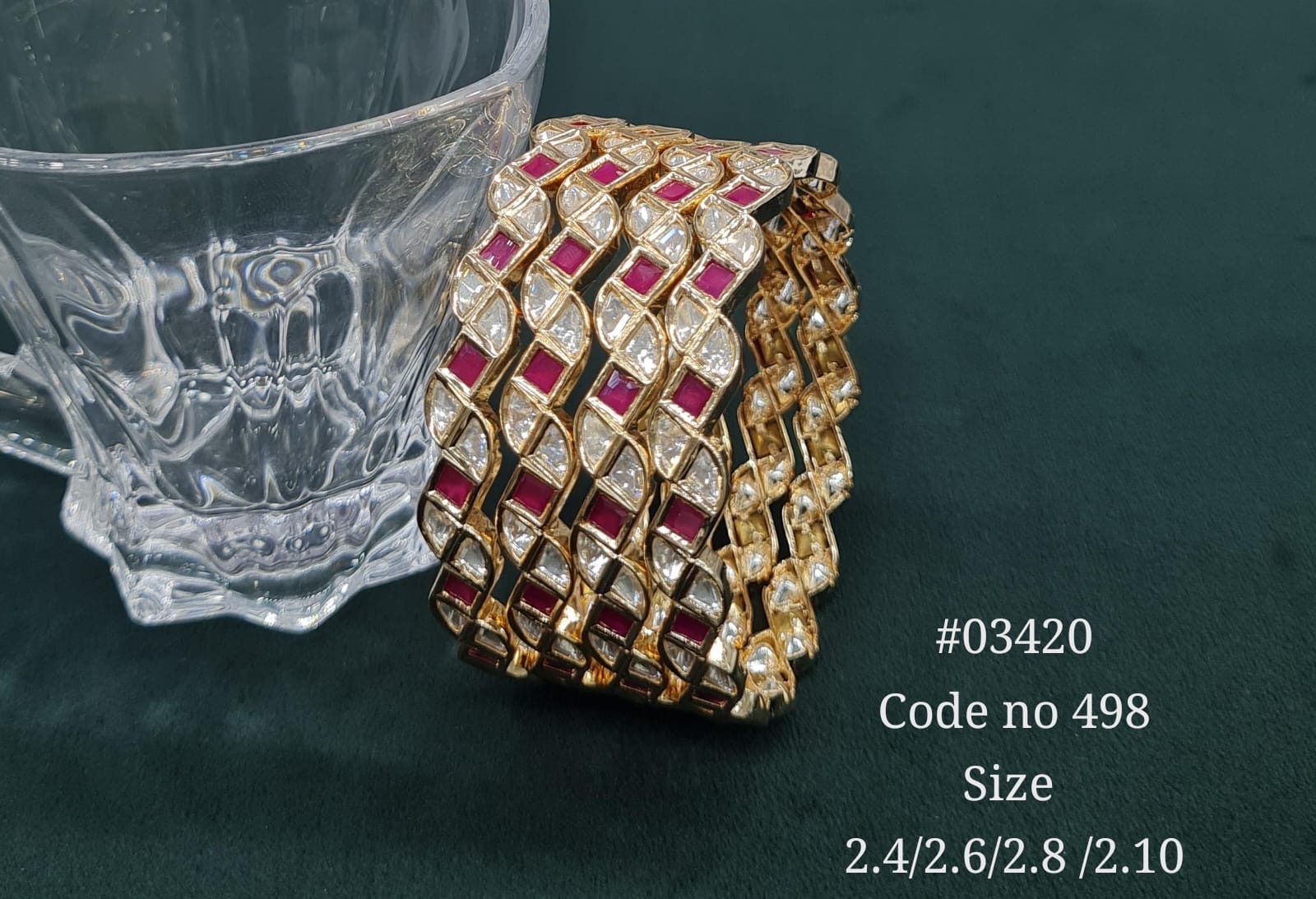 Kundan Bangles 03420