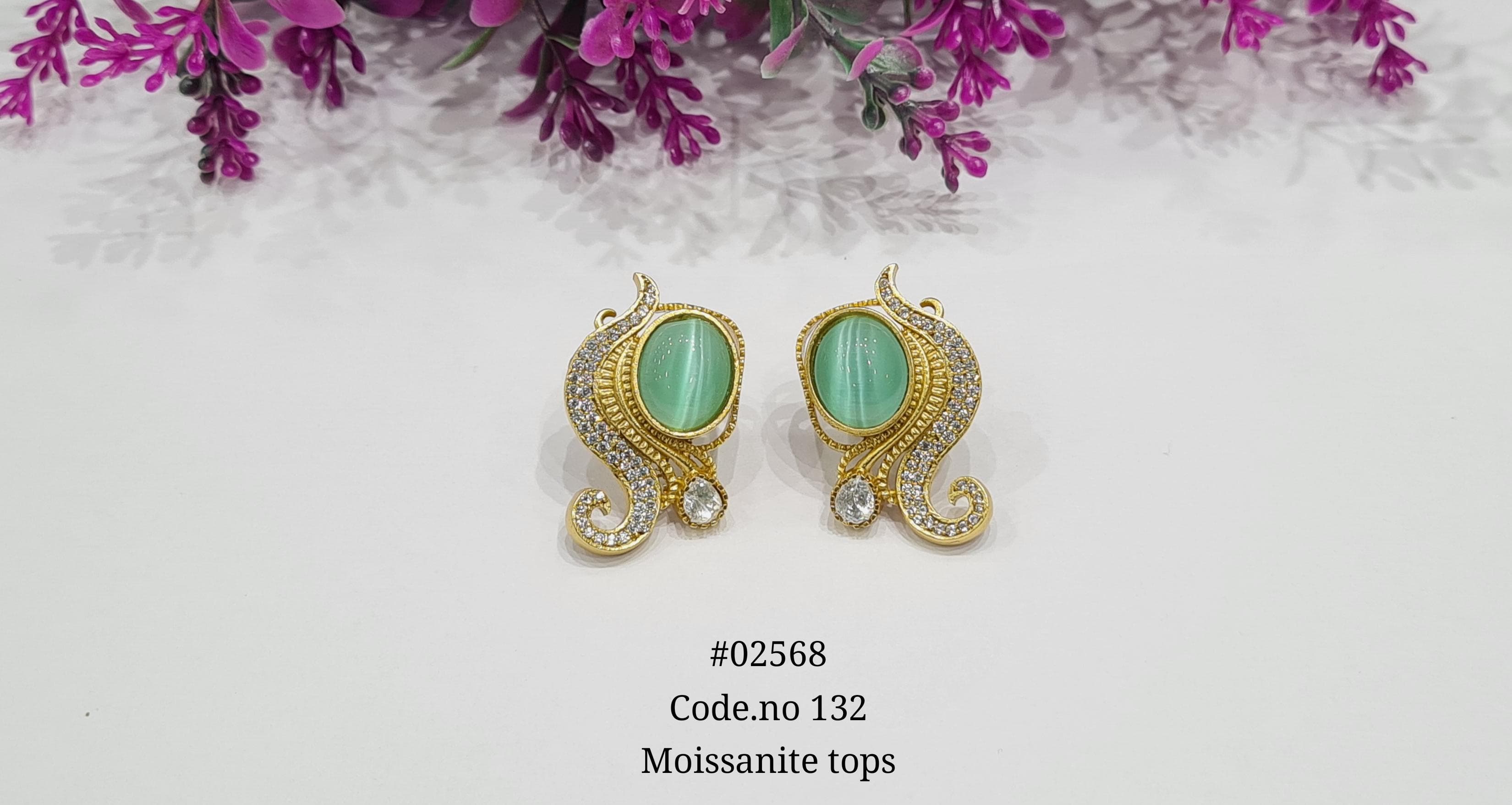 Kundan earrings 02568 - 7