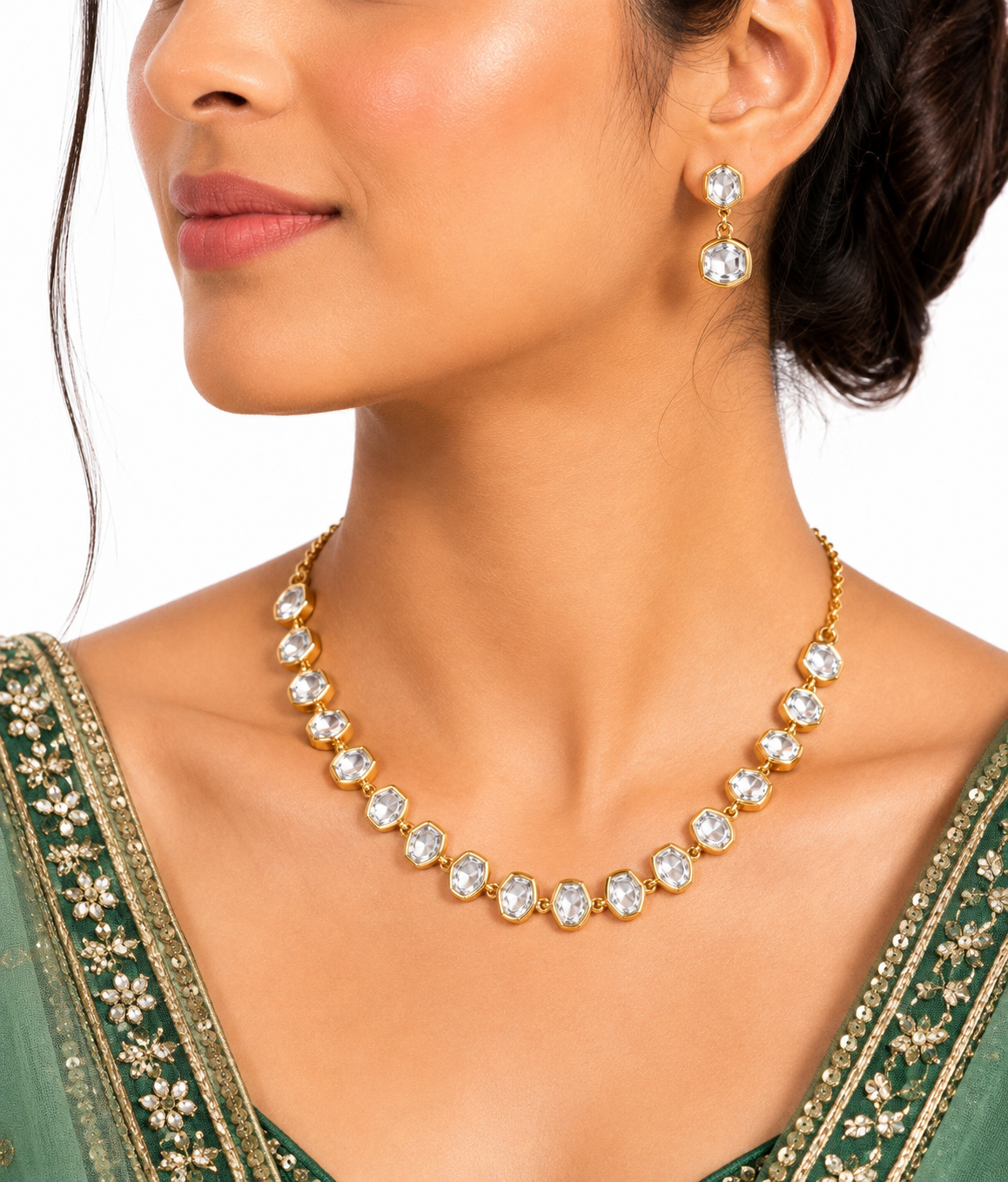Kundan Necklace 11194 - 3