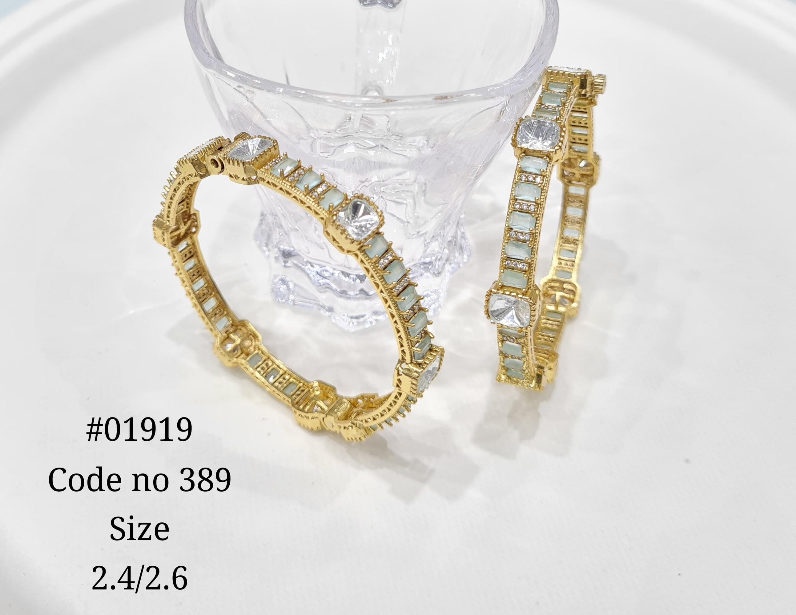 Kundan bangles 01919 - 3