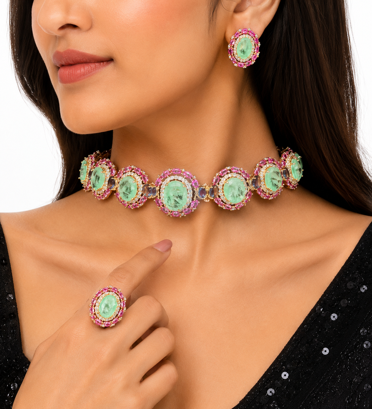 Cz Necklace 09072 - 12
