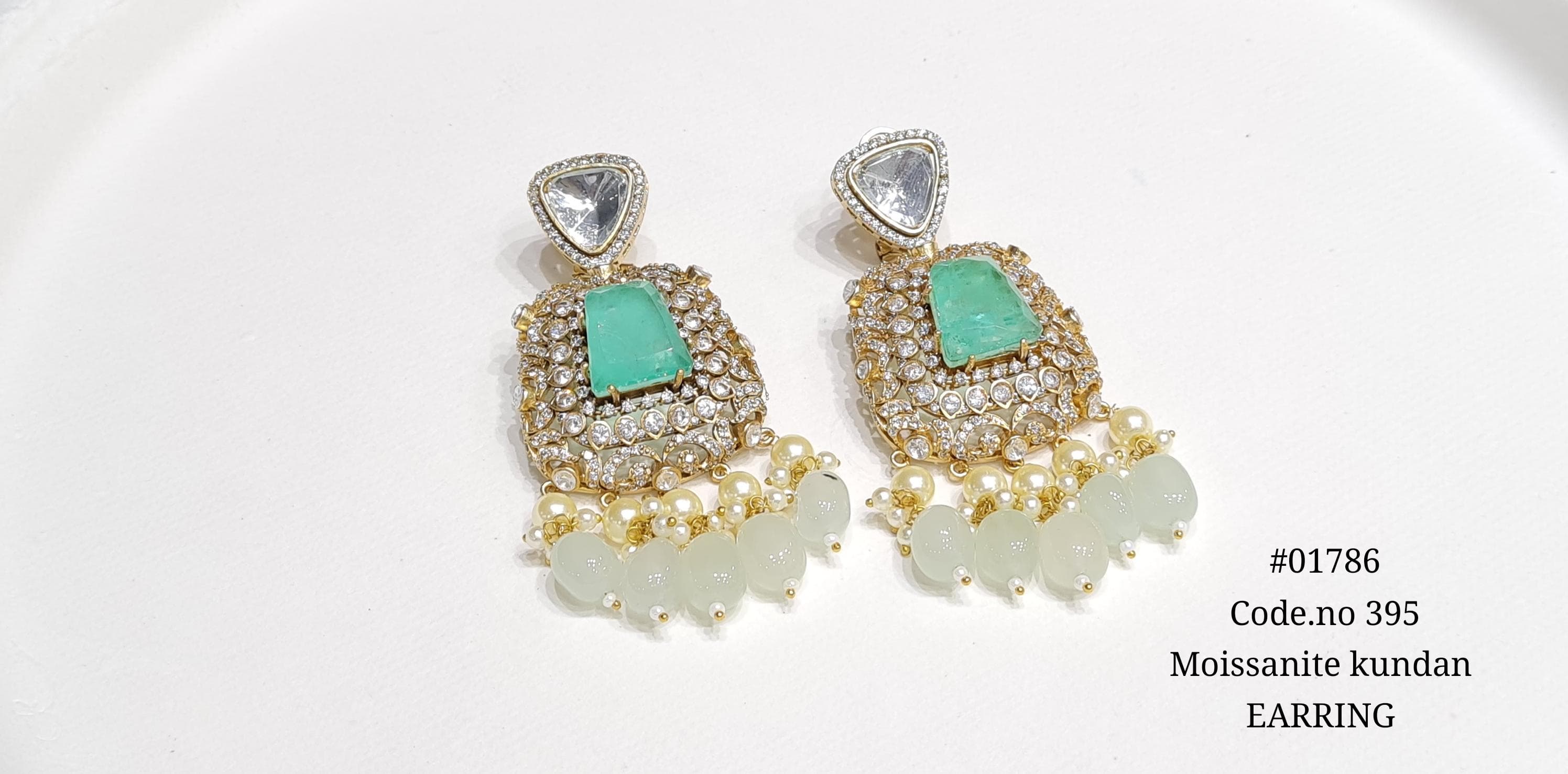 Kundan earrings 01786 - 3
