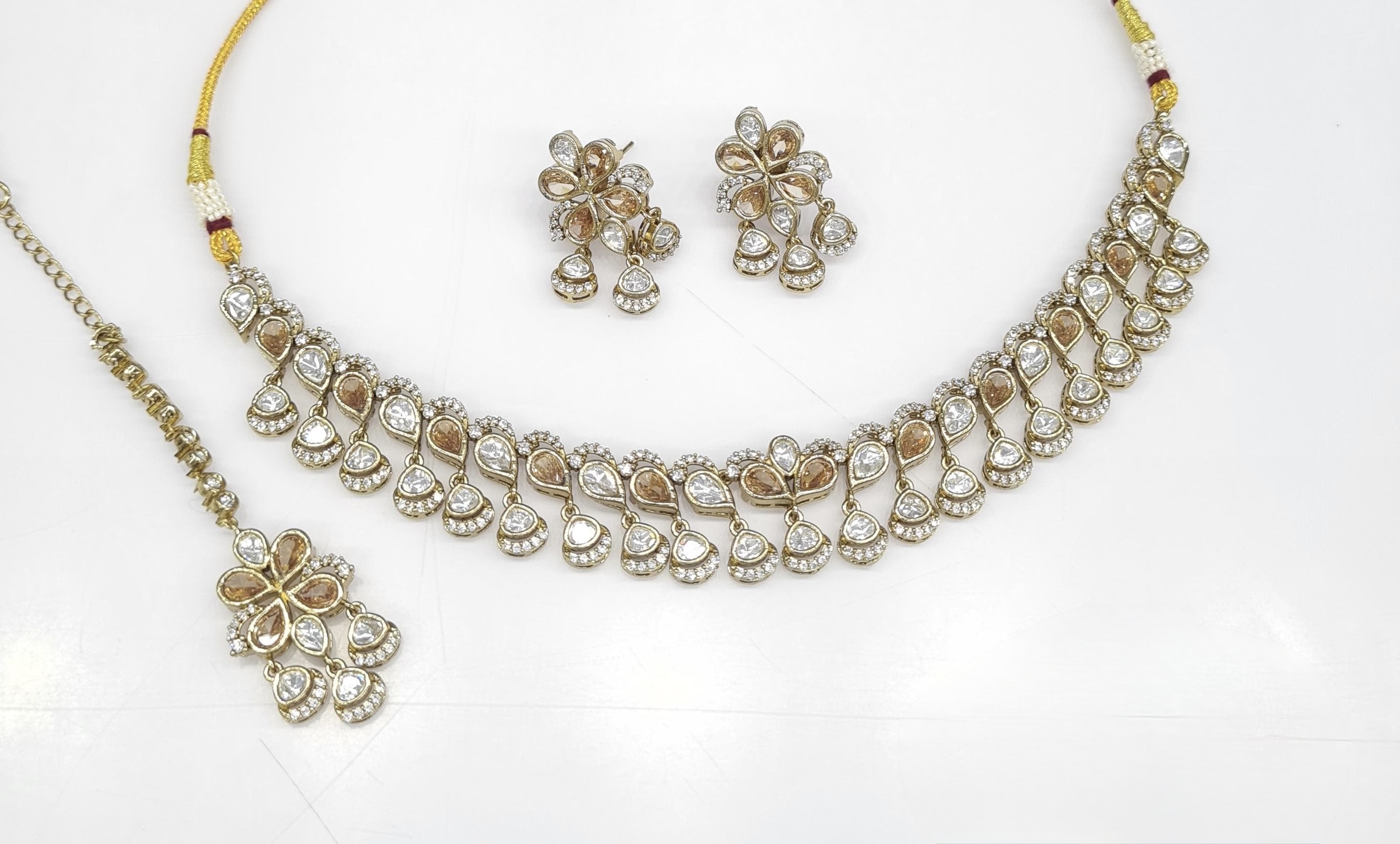 Kundan Necklace 07448 - 8