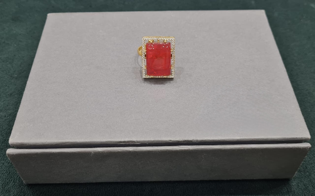 Kundan Finger Ring 01029