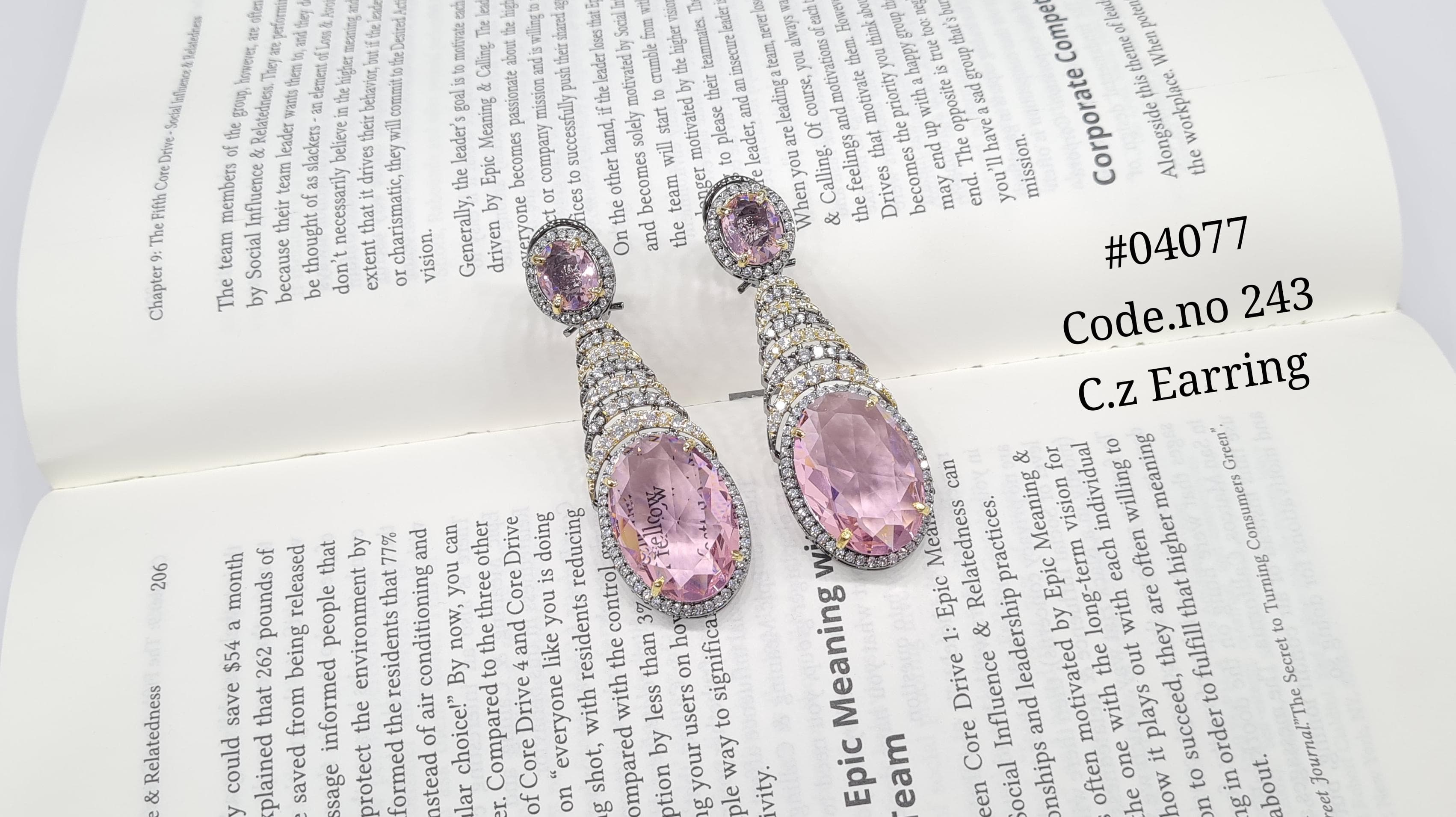 Cz Earrings 04077 - 4
