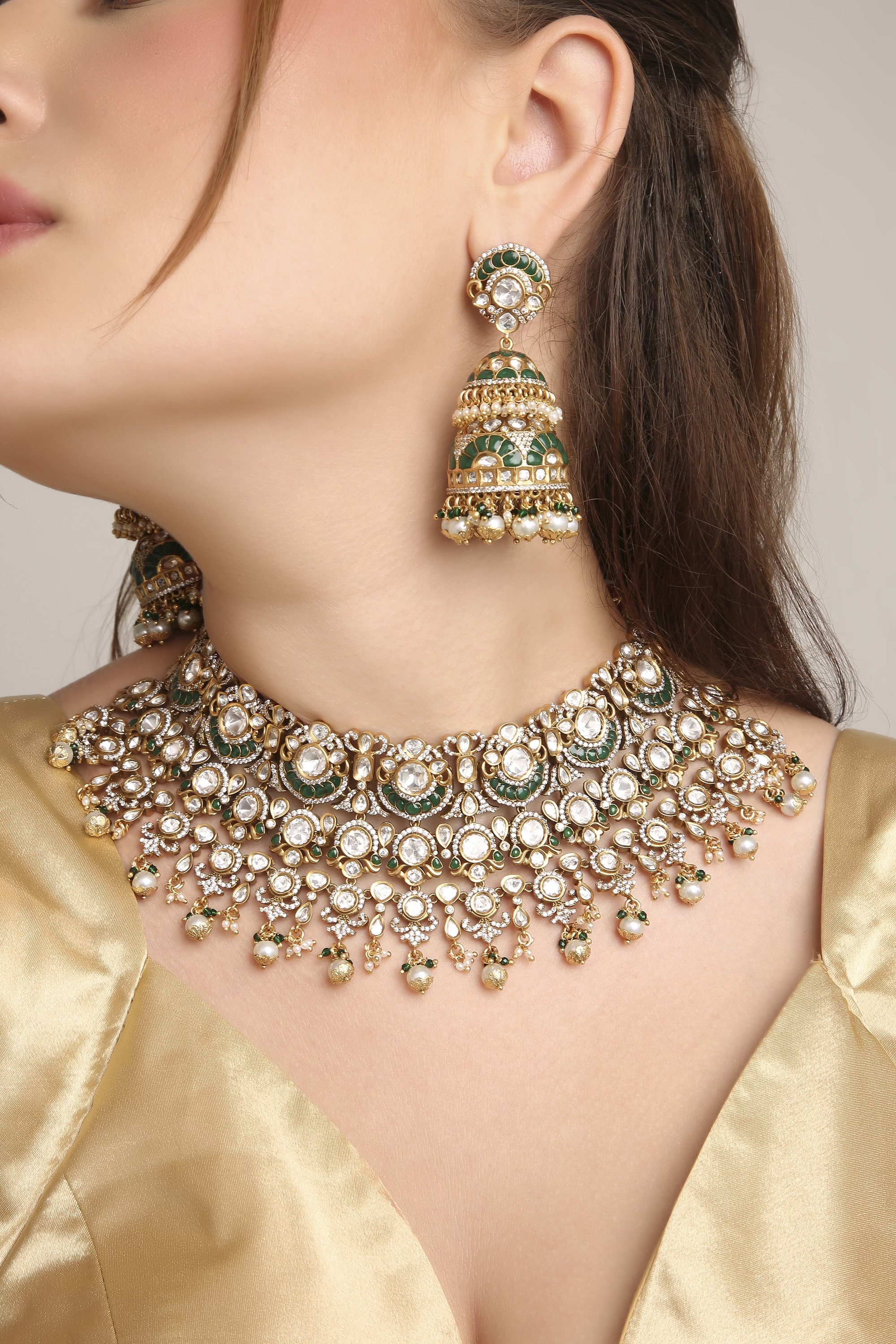 Kundan Bride Set 05962 - 3