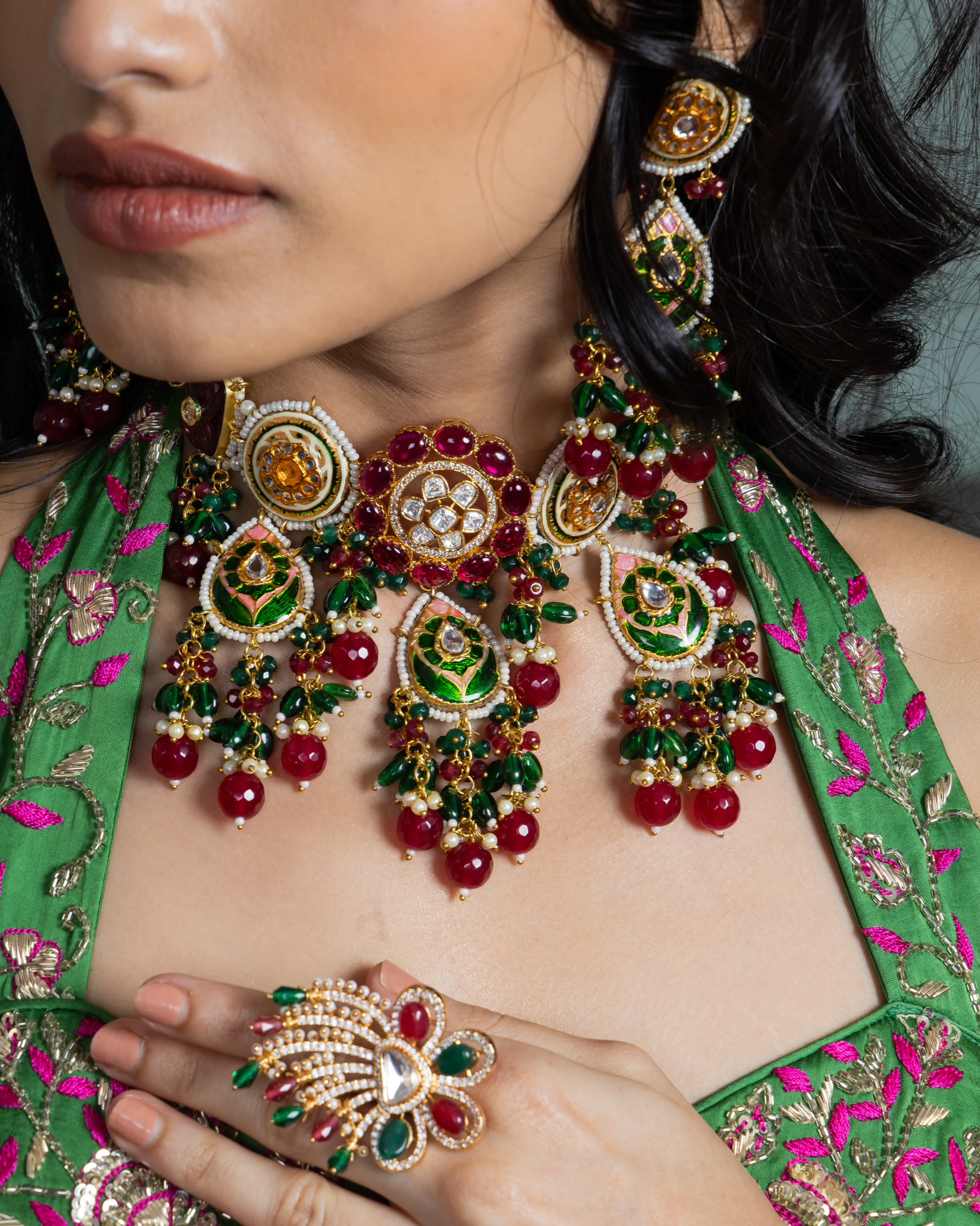 Meenakari Choker 07236 - 4