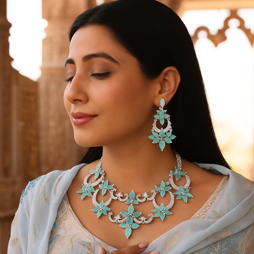 CZ necklace 03667 - 9
