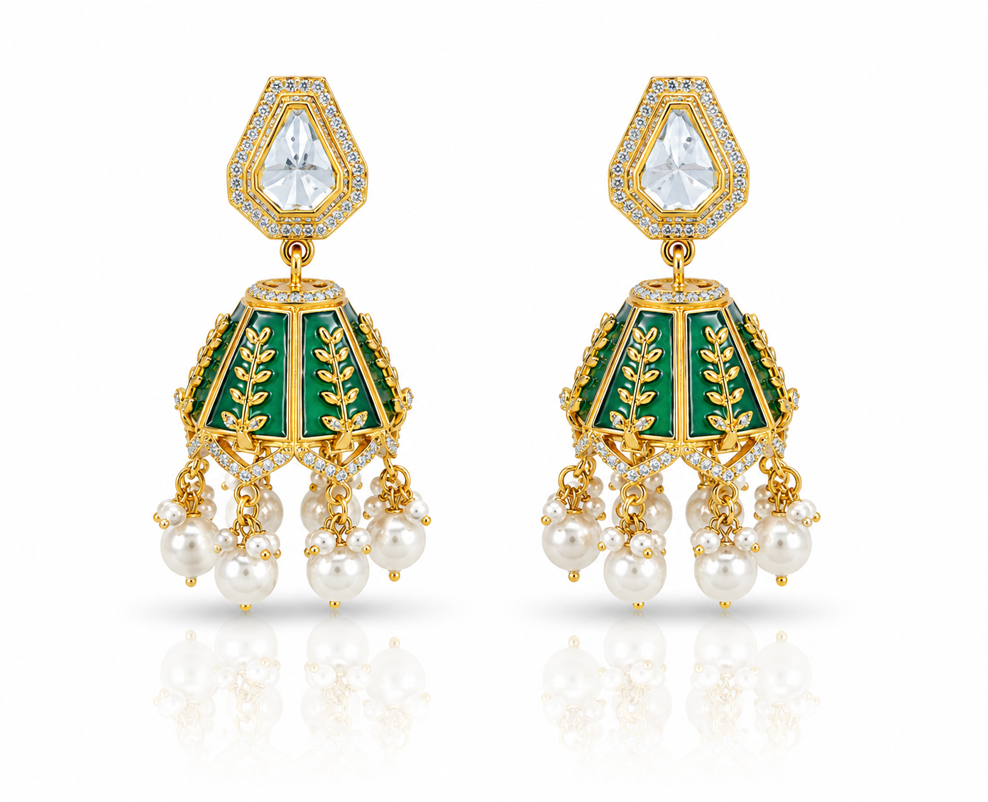 Kundan Jhumka 02718 - 10