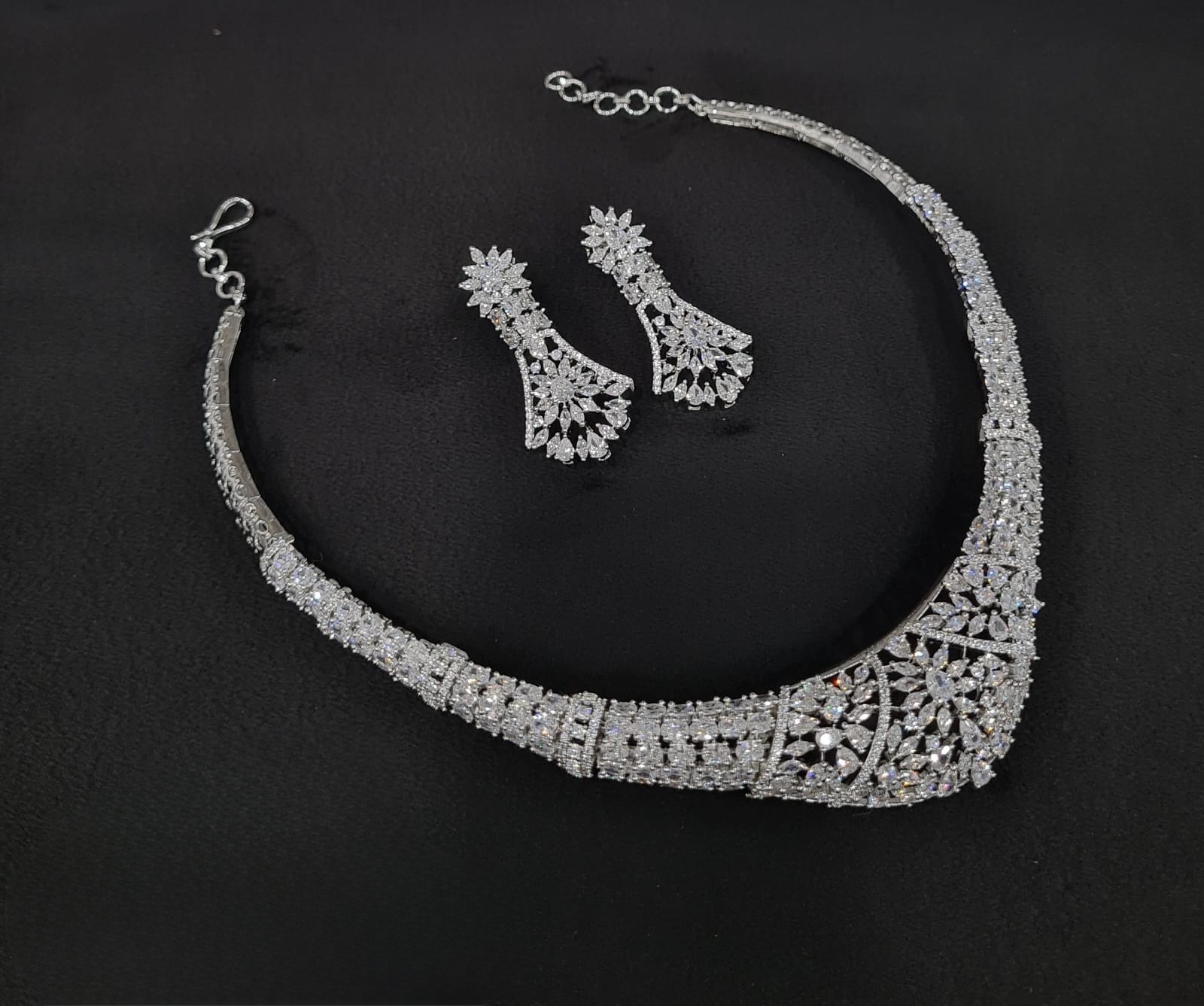 Cz Collar Necklace 09484 - 3